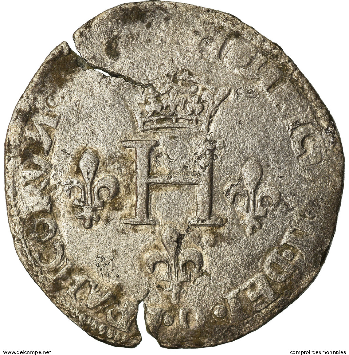 Monnaie, France, Henri II, Gros De Nesle, 1550, Paris, TB+, Billon, Sombart:4456 - 1547-1559 Henry II