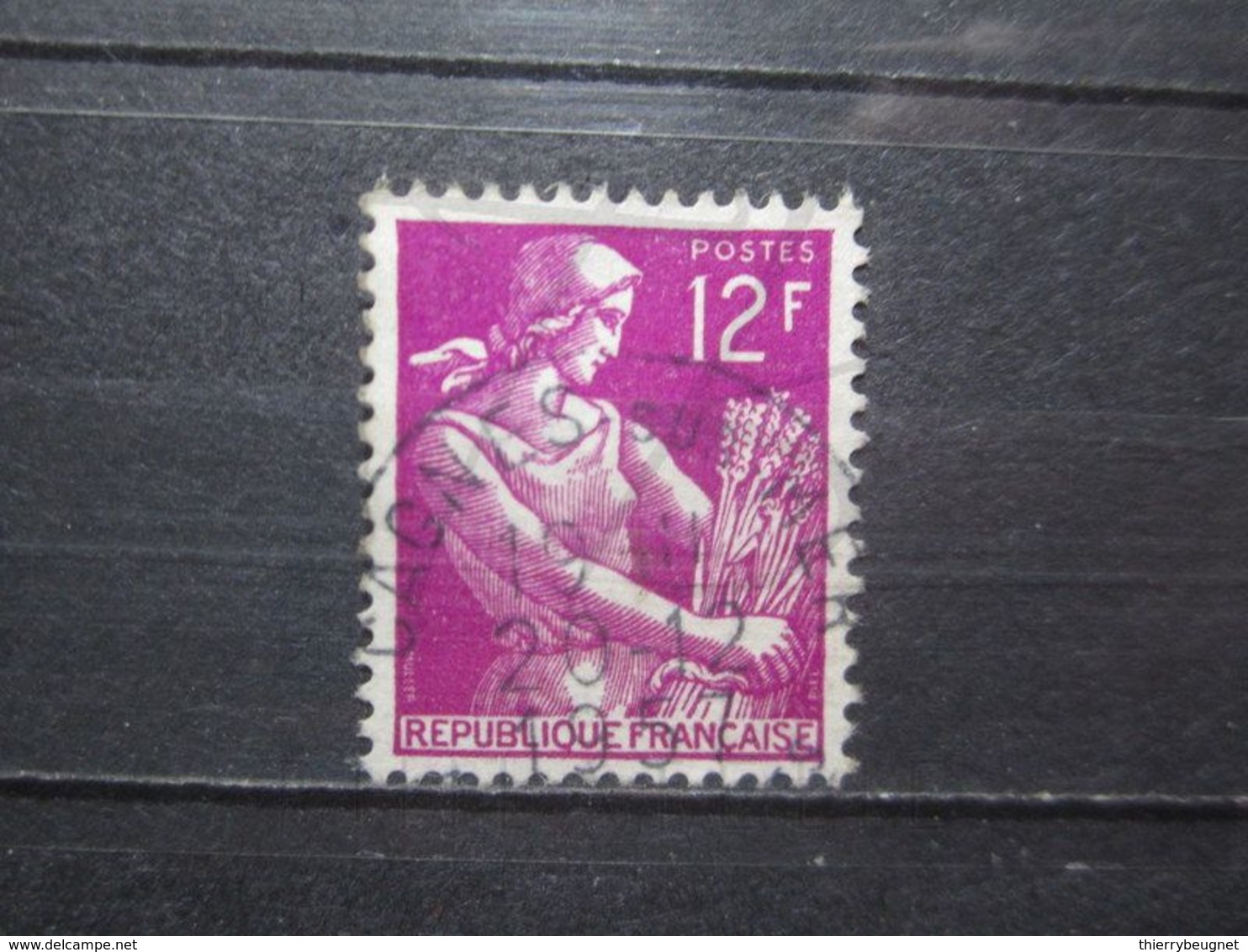 VEND BEAU TIMBRE DE FRANCE N° 1116 , OBLITERATION " CAGNES-SUR-MER " !!! - 1957-1959 Moissonneuse