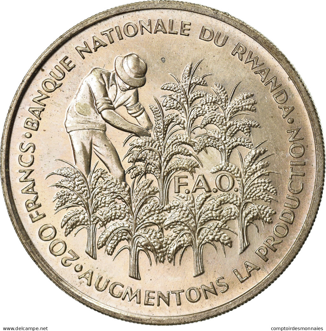 Monnaie, Rwanda, 200 Francs, 1972, SUP, Argent, KM:11 - Rwanda