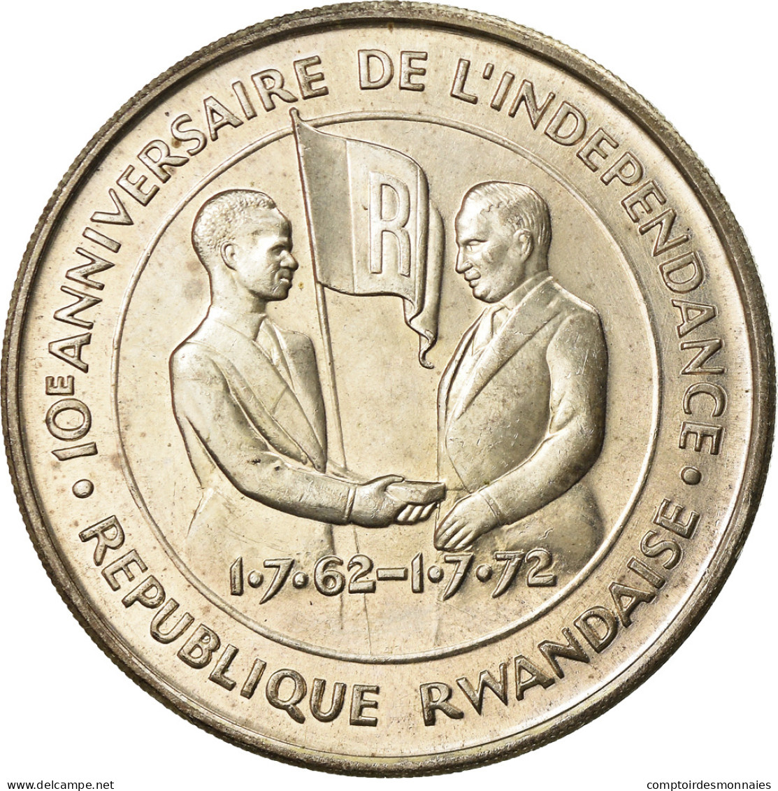 Monnaie, Rwanda, 200 Francs, 1972, SPL, Argent, KM:11 - Rwanda