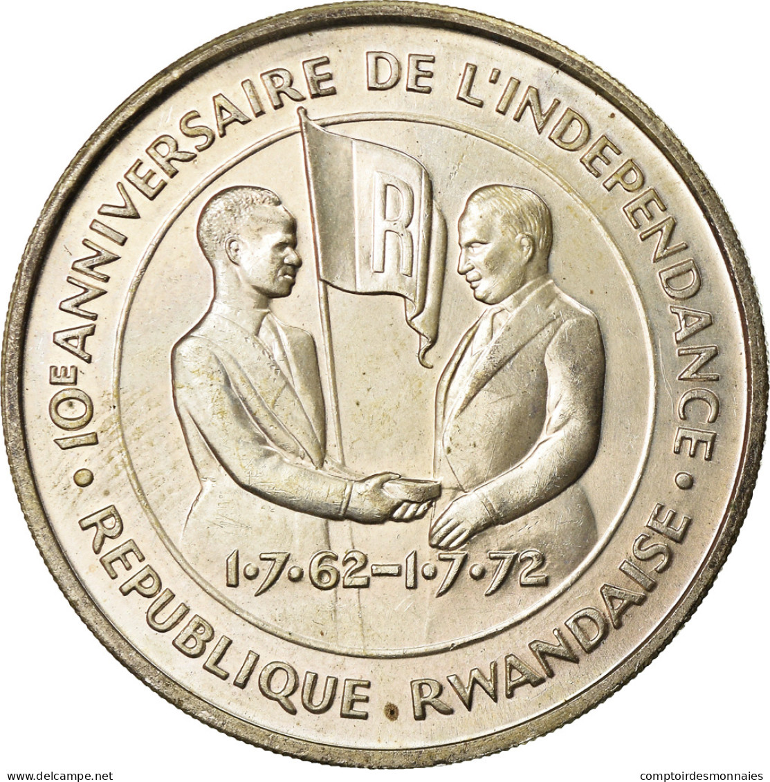 Monnaie, Rwanda, 200 Francs, 1972, SPL, Argent, KM:11 - Rwanda