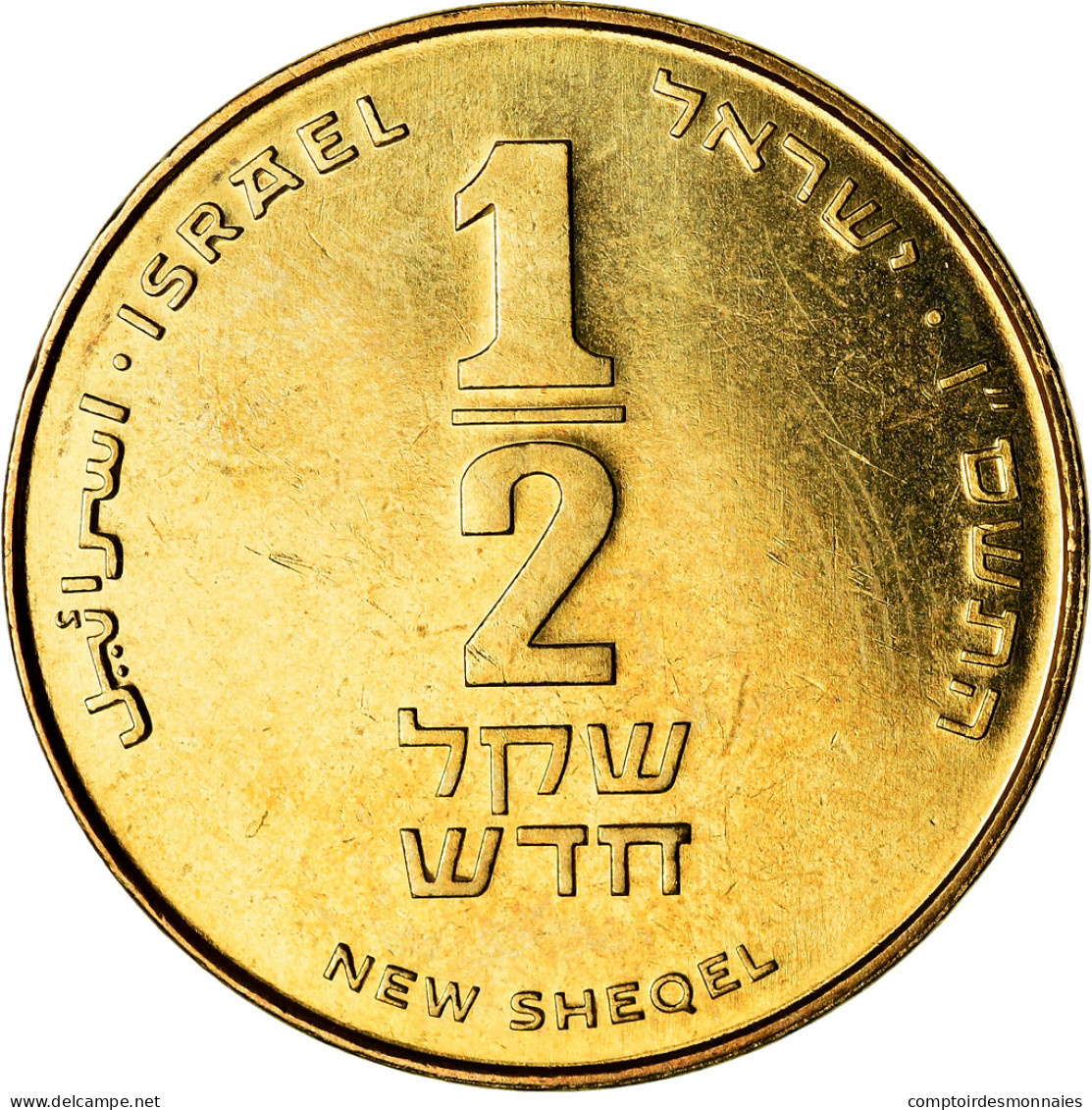 Monnaie, Israel, 1/2 New Sheqel, 2006, SPL, Aluminum-Bronze, KM:159 - Israel