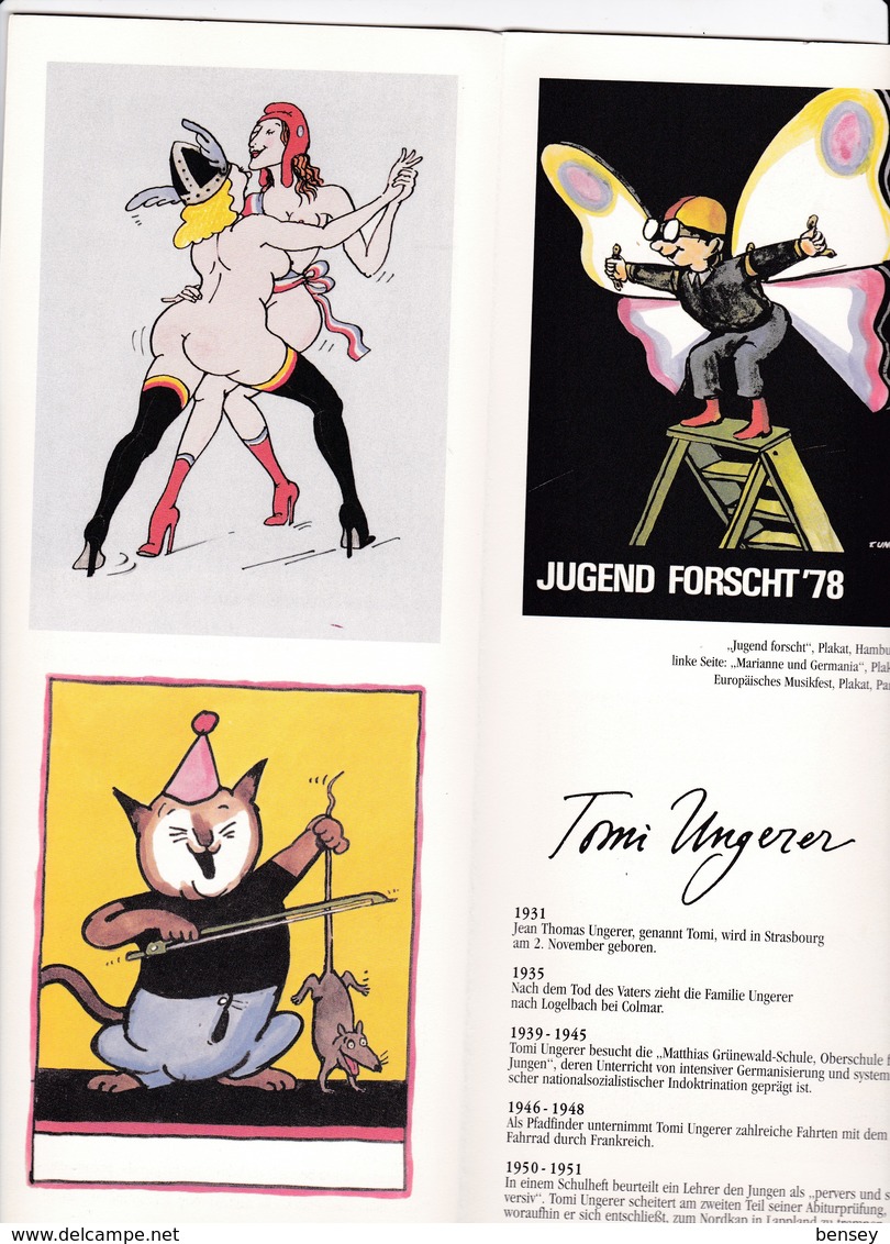 Tomi Ungerer , Dépliant Pour Le Prix Plauen Reçu En 2005 Par Tomi Ungerer - Ungerer