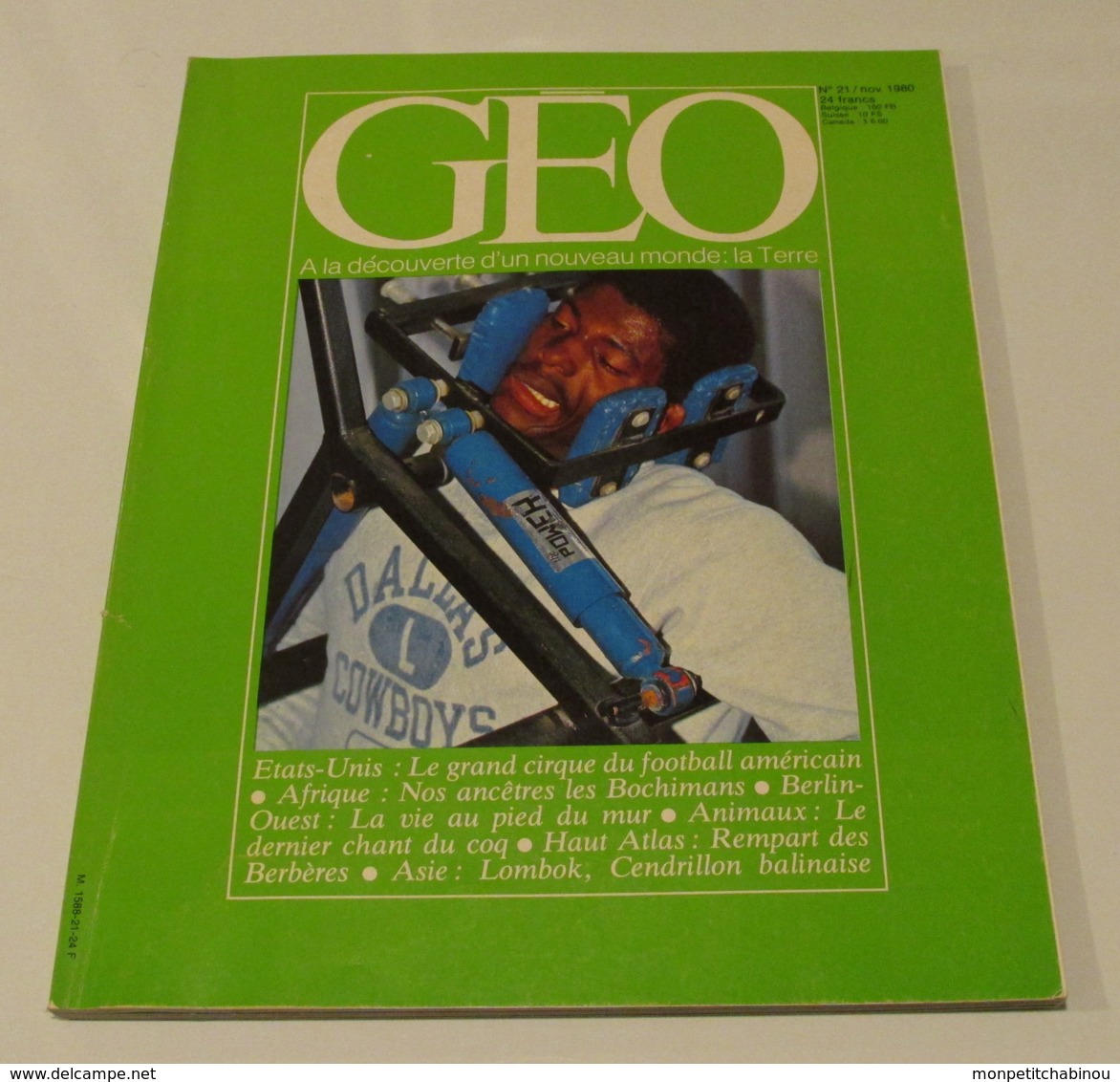 GEO N°21 (11/1980) : États-Unis, Le Grand Cirque Du Football Américain - Géographie