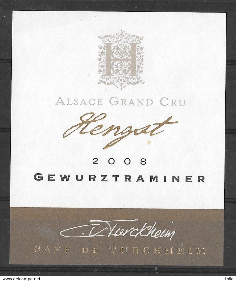 ALSACE - Gewurztraminer Hengst 2008 - Cave Vinicole Turckheim (état Neuf) - Gewurztraminer