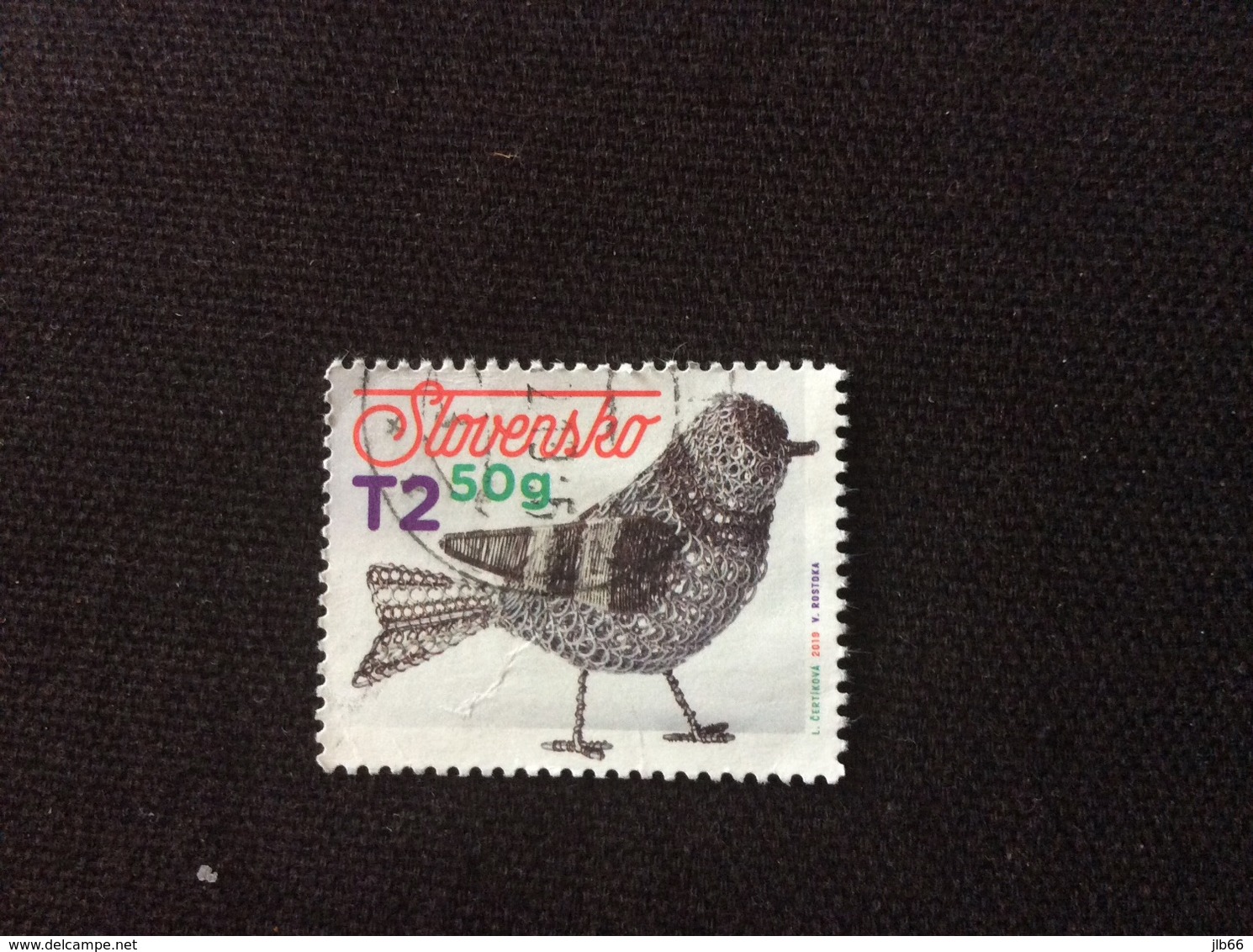Slovaquie 2019 PAQUES YT 759   Oblitéré Oiseau En Fer Blanc Ferblanterie Traditionnelle - Used Stamps