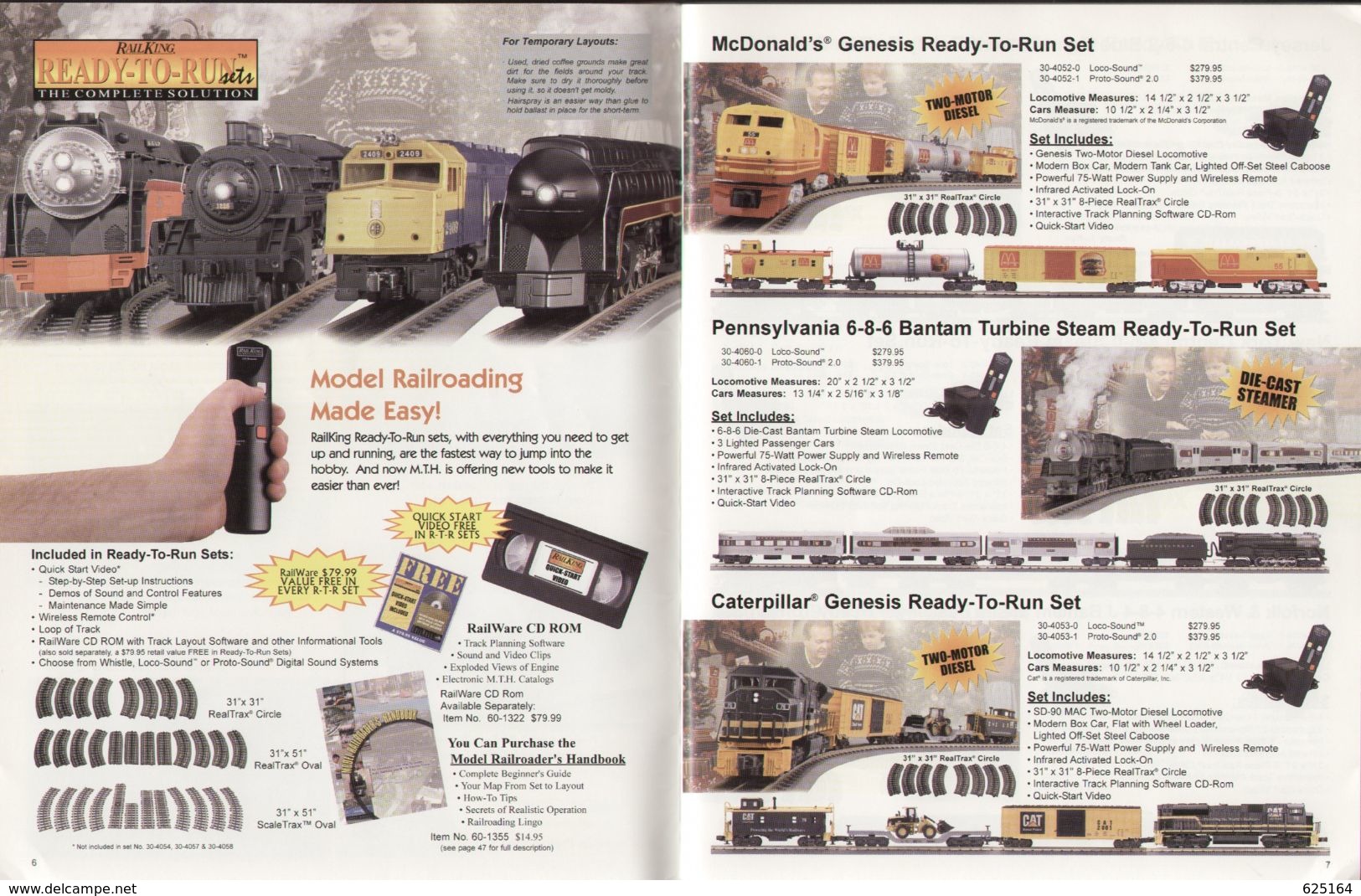 Catalogue RAIL KING 2001 Ready To Run Set Line MTH O Gauge USA - Englisch