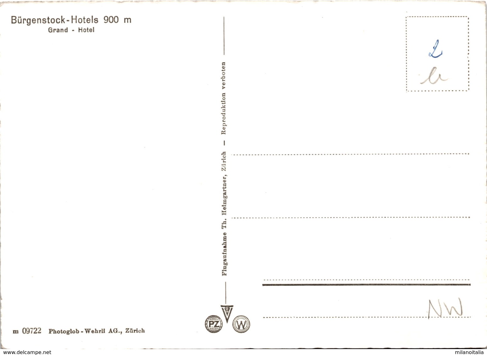 Bürgenstock-Hotels 900 M - Grand-Hotel (09722) (b) - Other & Unclassified