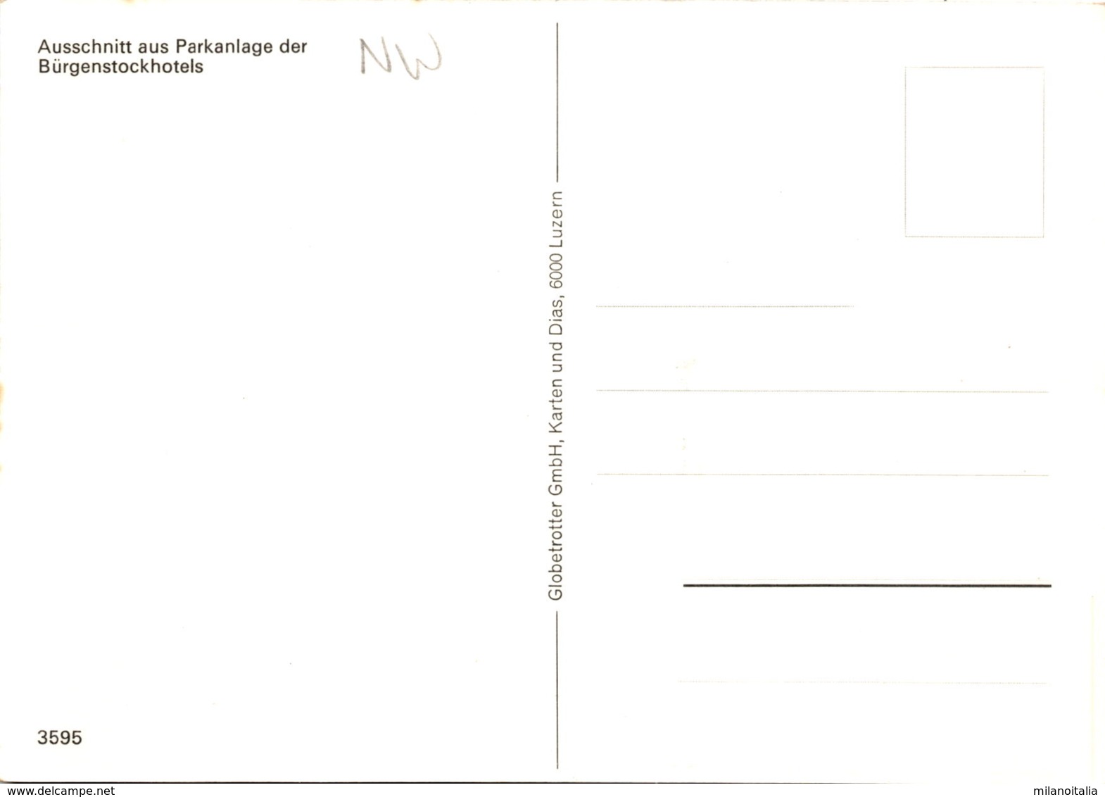 Ausschnitt Aus Parkanlage Der Bürgenstockhotels (3595) - Andere & Zonder Classificatie