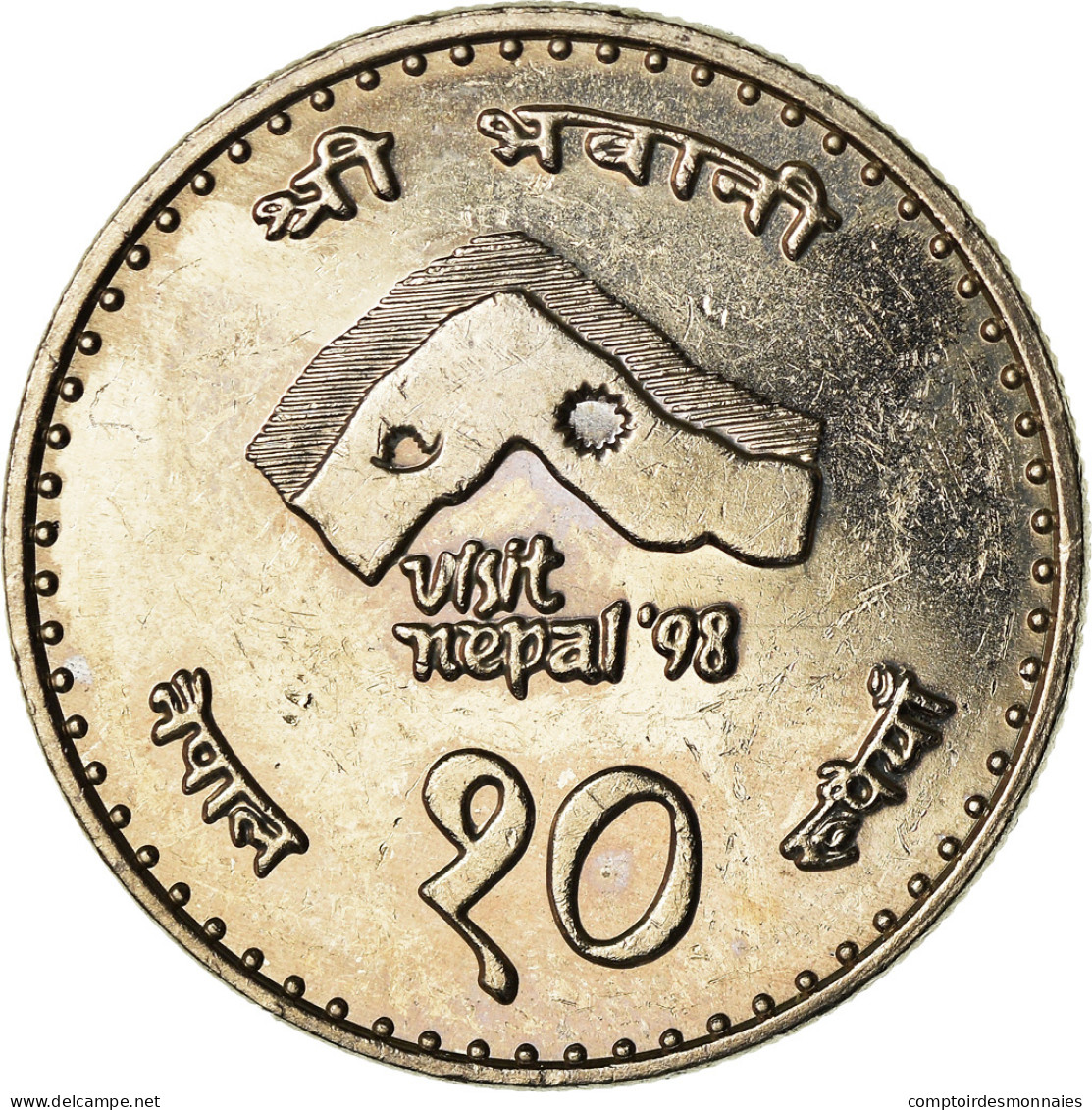 Monnaie, Népal, SHAH DYNASTY, Birendra Bir Bikram, 10 Rupee, 1997, Kathmandu - Nepal