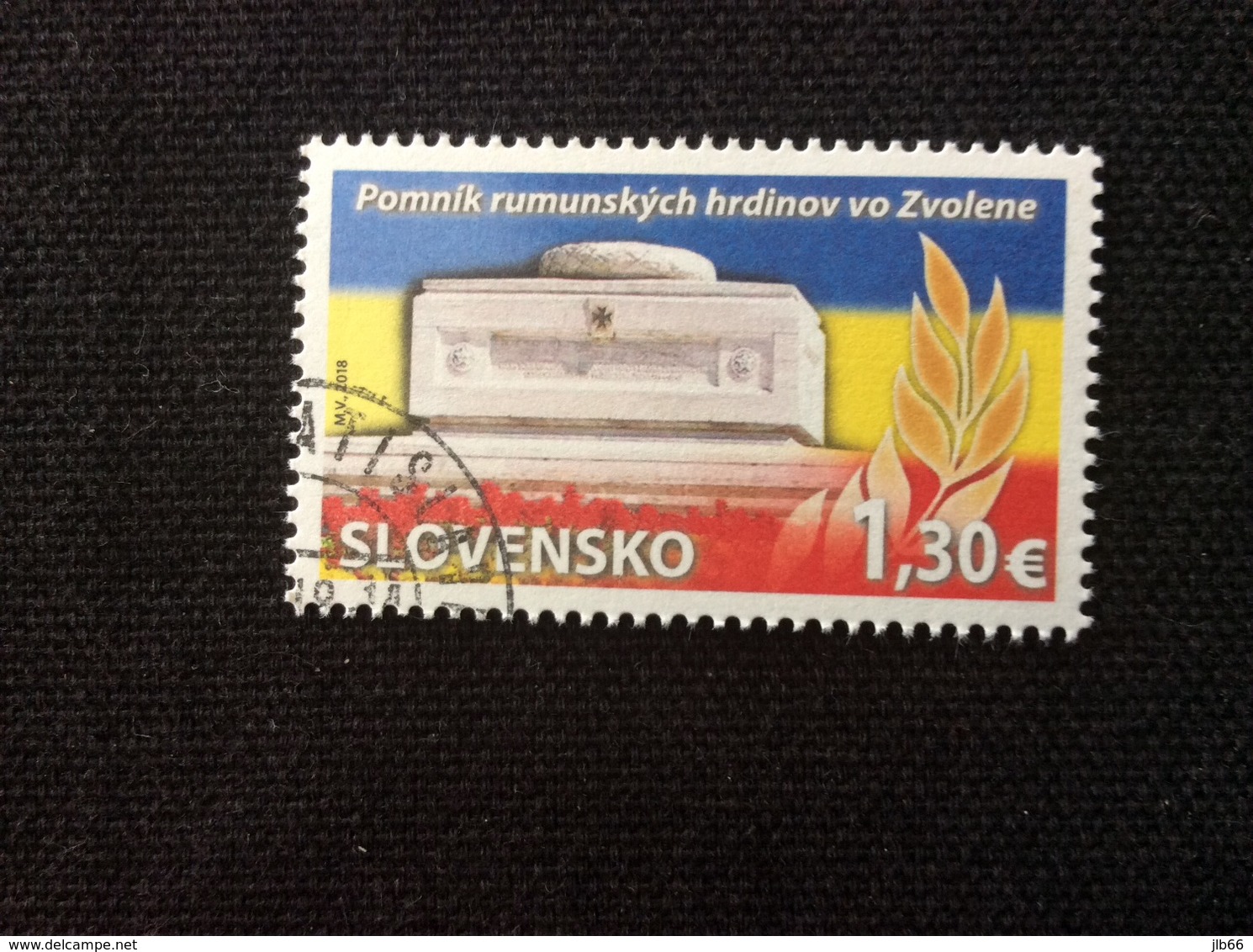 SK 2018 YT 732 Oblitéré EC Roumanie Cimetière De L’armée Royale Roumaine De Zvolen - Used Stamps