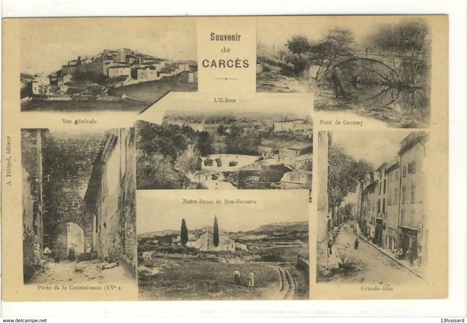 Carte Postale Ancienne Fantaisie Carcès - Souvenir - Multivues - Carces