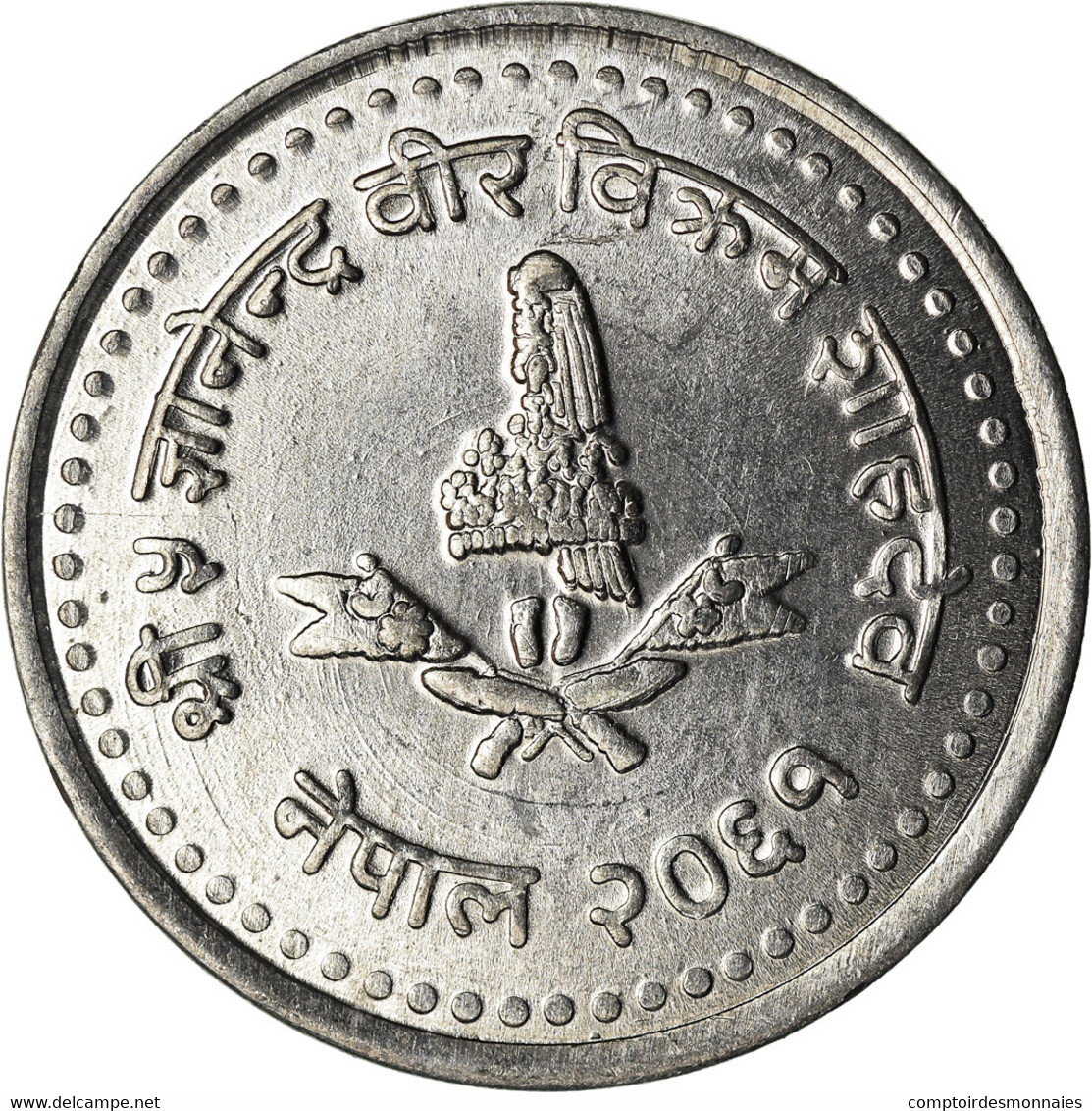 Monnaie, Népal, SHAH DYNASTY, Gyanendra Bir Bikram, 50 Paisa, 2004, Kathmandu - Nepal