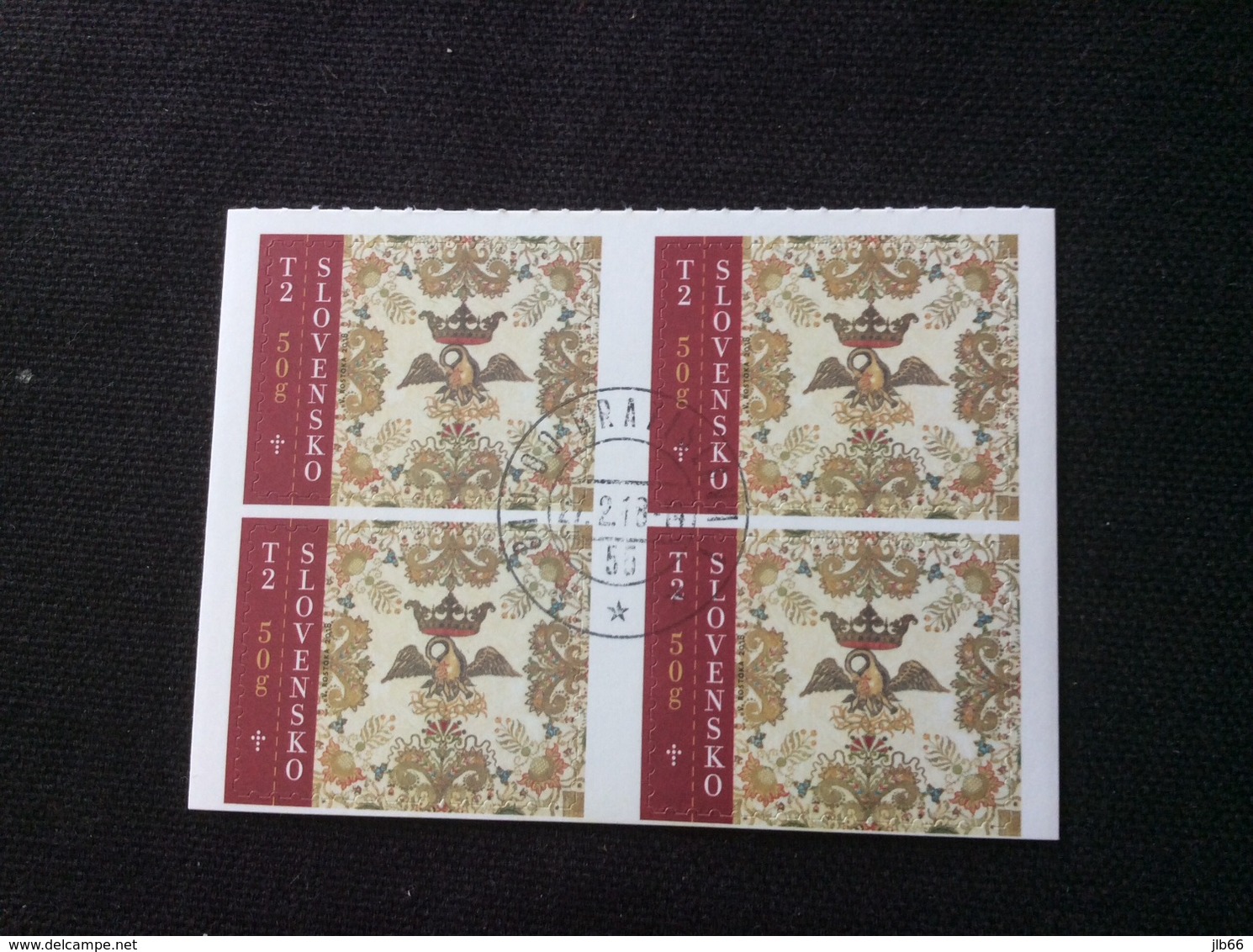 SK 2018 YT 736 Auto Adhésif Bloc De 4 Oblitéré Pâques Tissus Liturgiques - Used Stamps