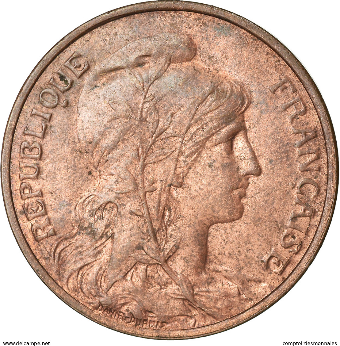 Monnaie, France, Dupuis, 5 Centimes, 1916, Paris, Error Cud Coin, TTB+, Bronze - Variétés Et Curiosités