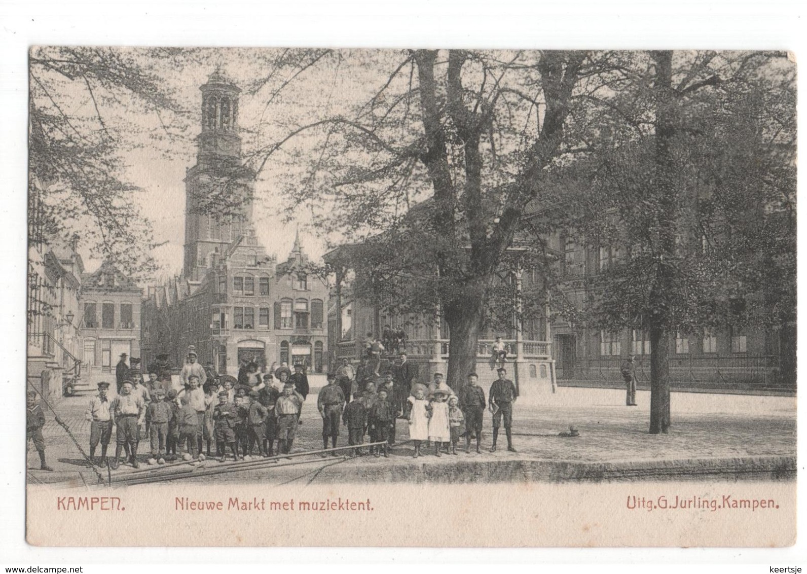 Kampen - Nieuwe Markt Muziektent - 1905 - Kampen