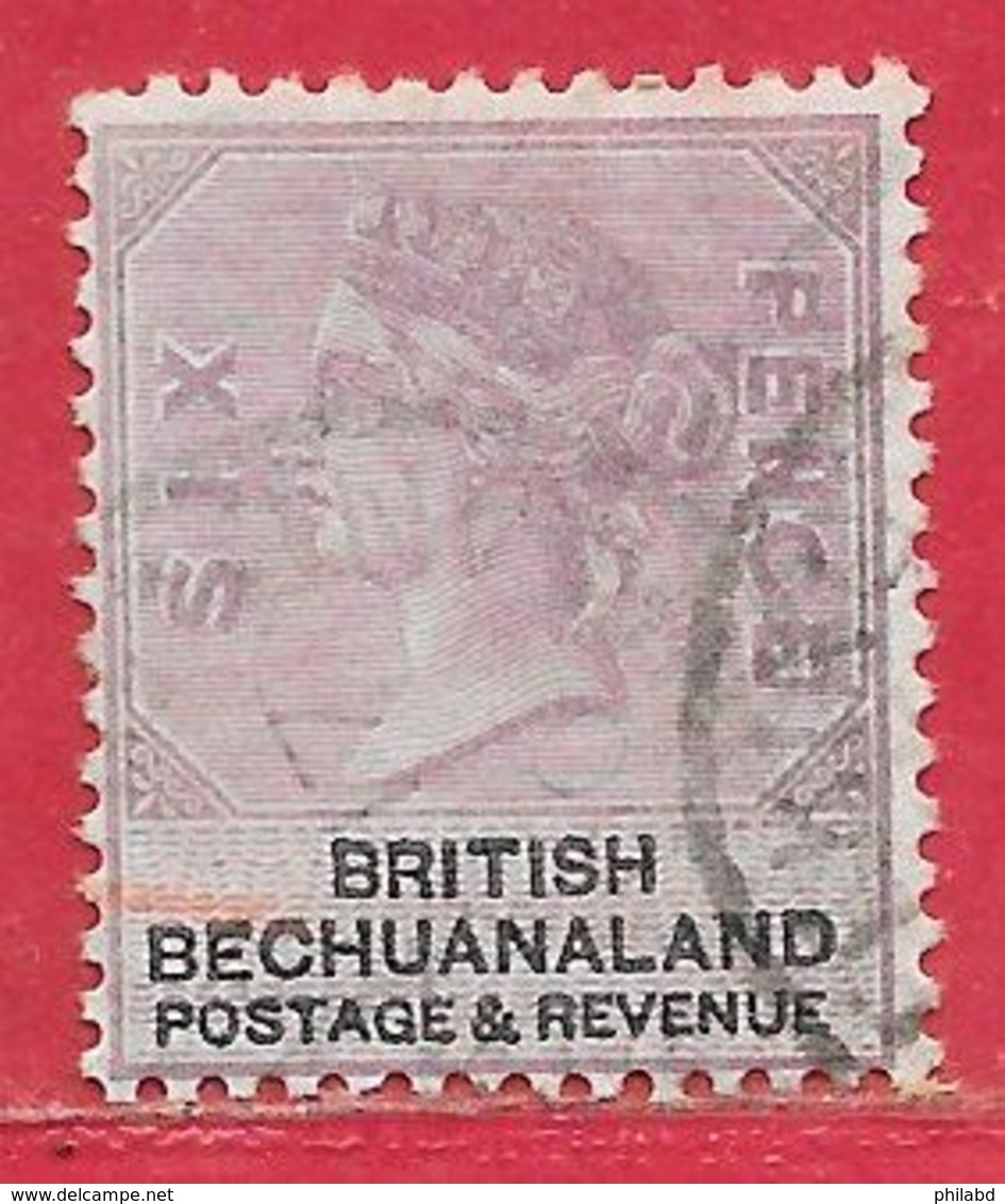 Bechuanaland N°15 6p Violet & Noir 1887 O - 1885-1895 Colonie Britannique