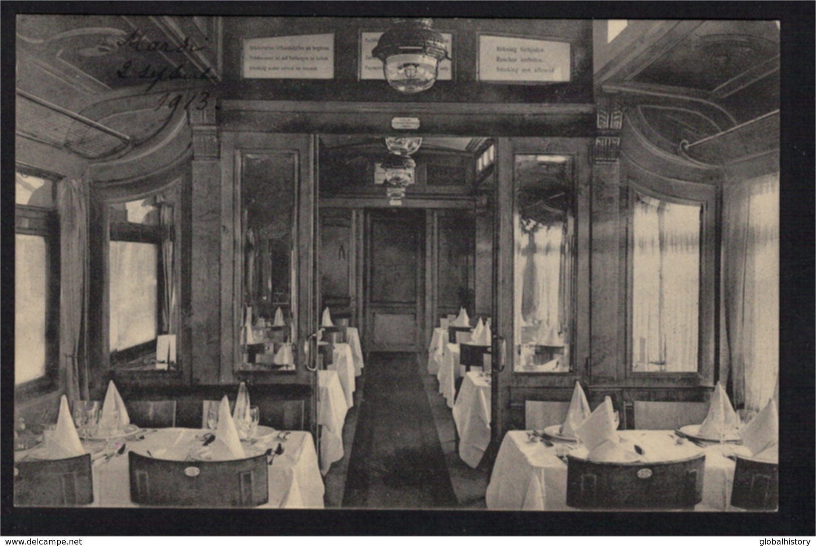 DF2424 - INTERIOR OF TRAIN RESTAURANT, DINING CAR - Zweden