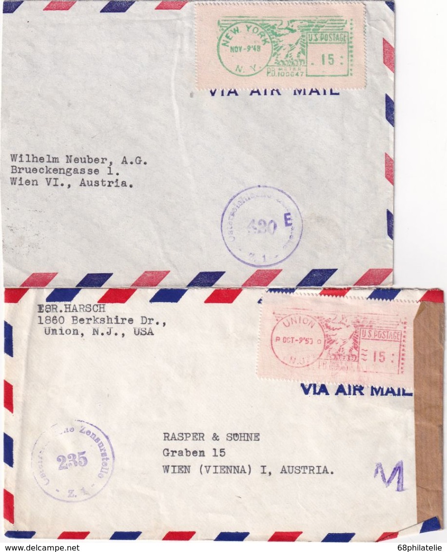 USA LOT DE2 LETTRE CENSUREES - Briefe U. Dokumente