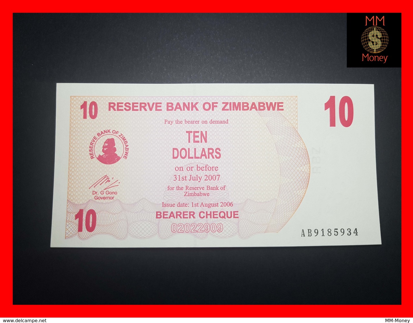 ZIMBABWE 10 $ 1.8.2006  P. 39  UNC - Zimbabwe