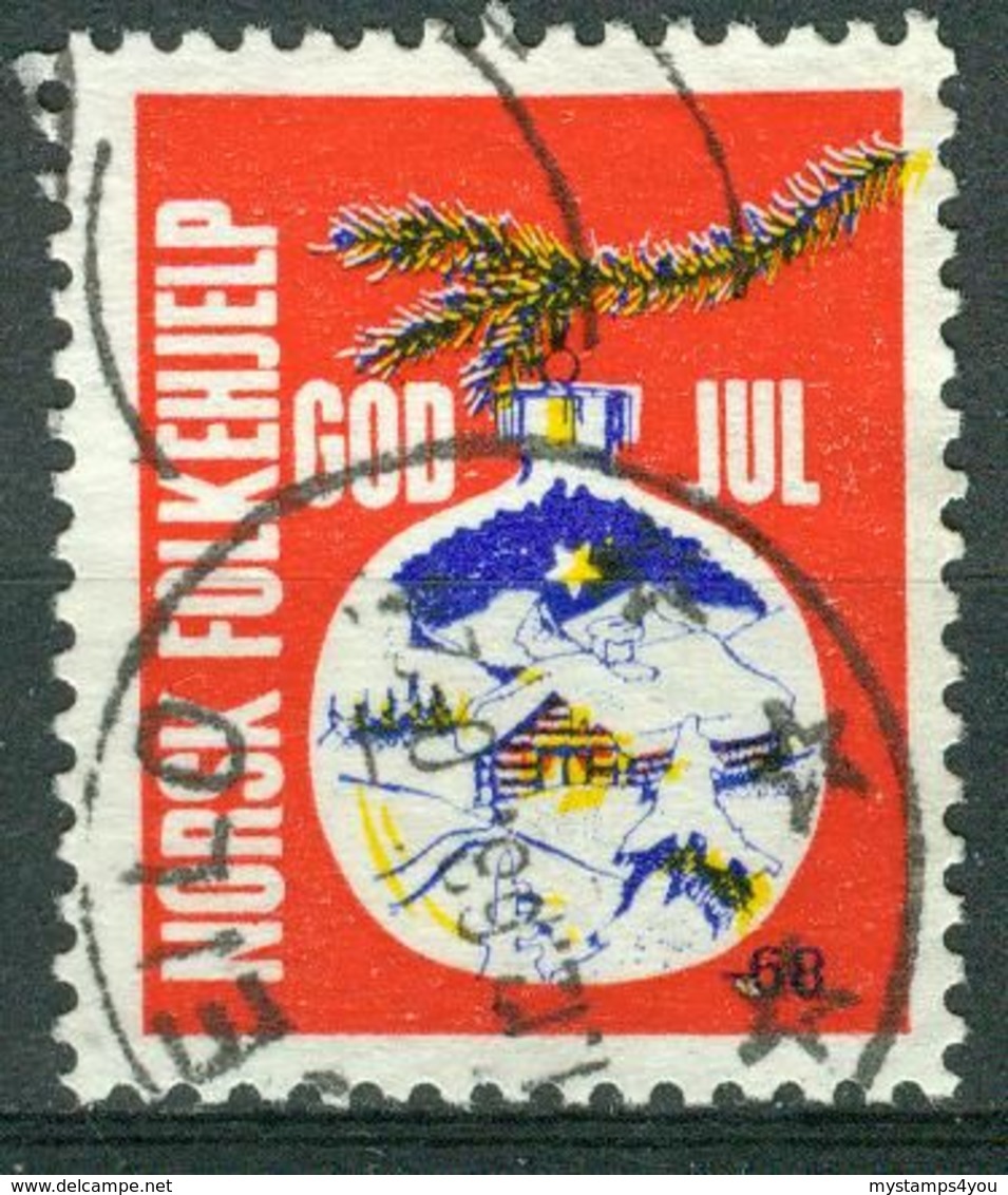 Vi Vignette Norway 1968 | Christmas Norwegian People's Aid, God Jul Norsk Folkehjelp - Erinofilia