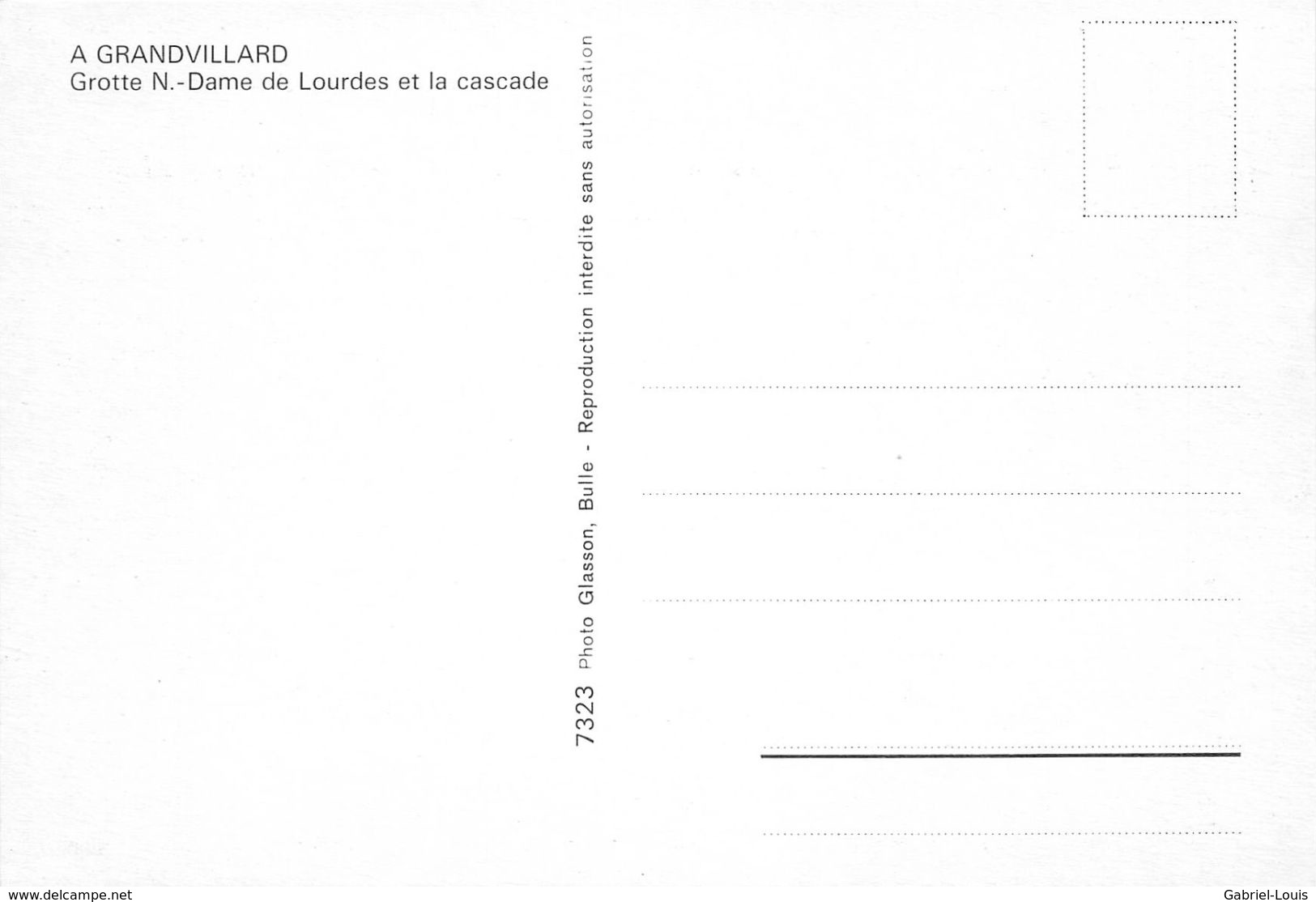 A Grandvillard Grotte N.-D De Lourdes Et Cascade (10 X 15 Cm) - Grandvillard