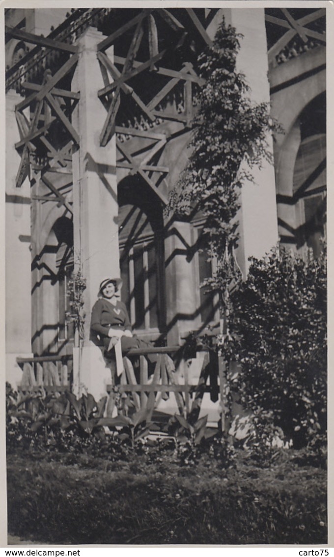 Photographie - Carte-photo - Parc - Bâtiment - Marseille - 1932 - Fotografie