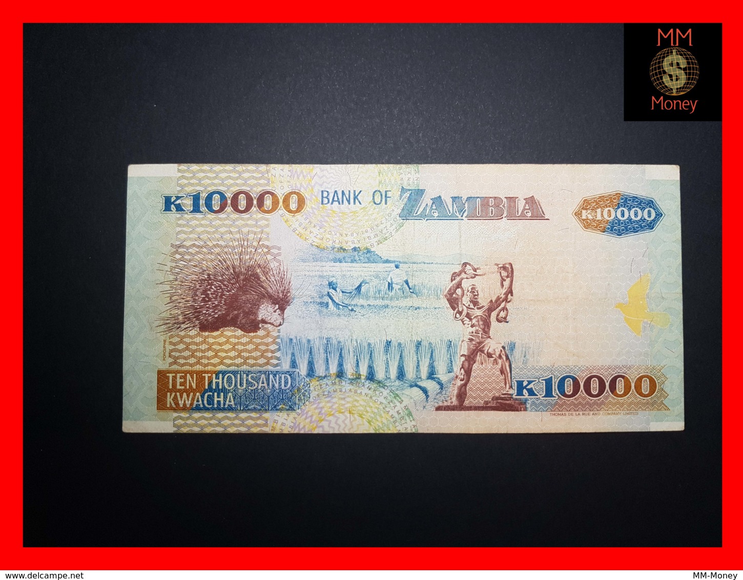 ZAMBIA 10.000  10000 Kwacha  1992  P. 42 A  RARE  VF - Zambia