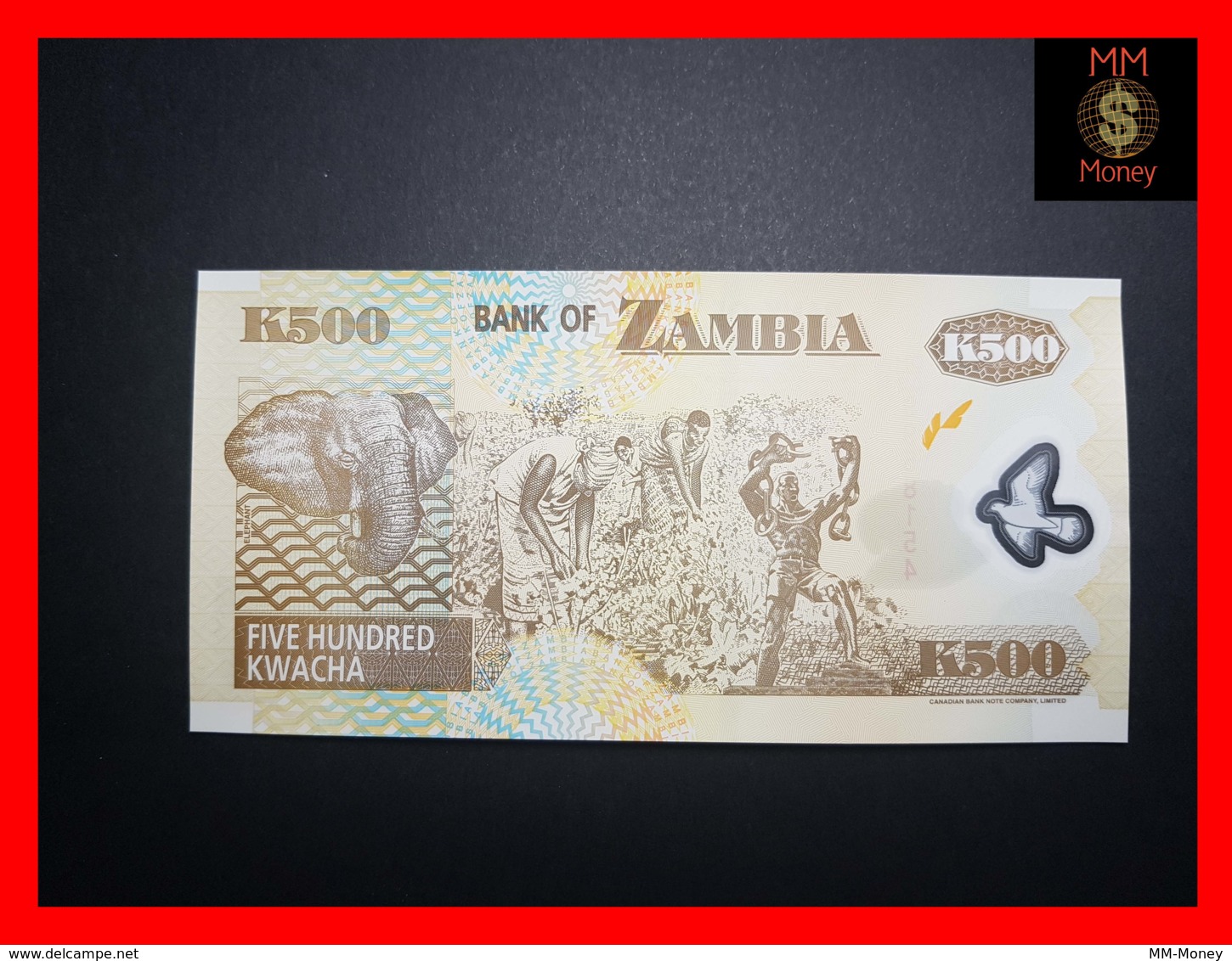 ZAMBIA 500 Kwacha  2006  P. 43 E  Polymer   UNC - Zambia