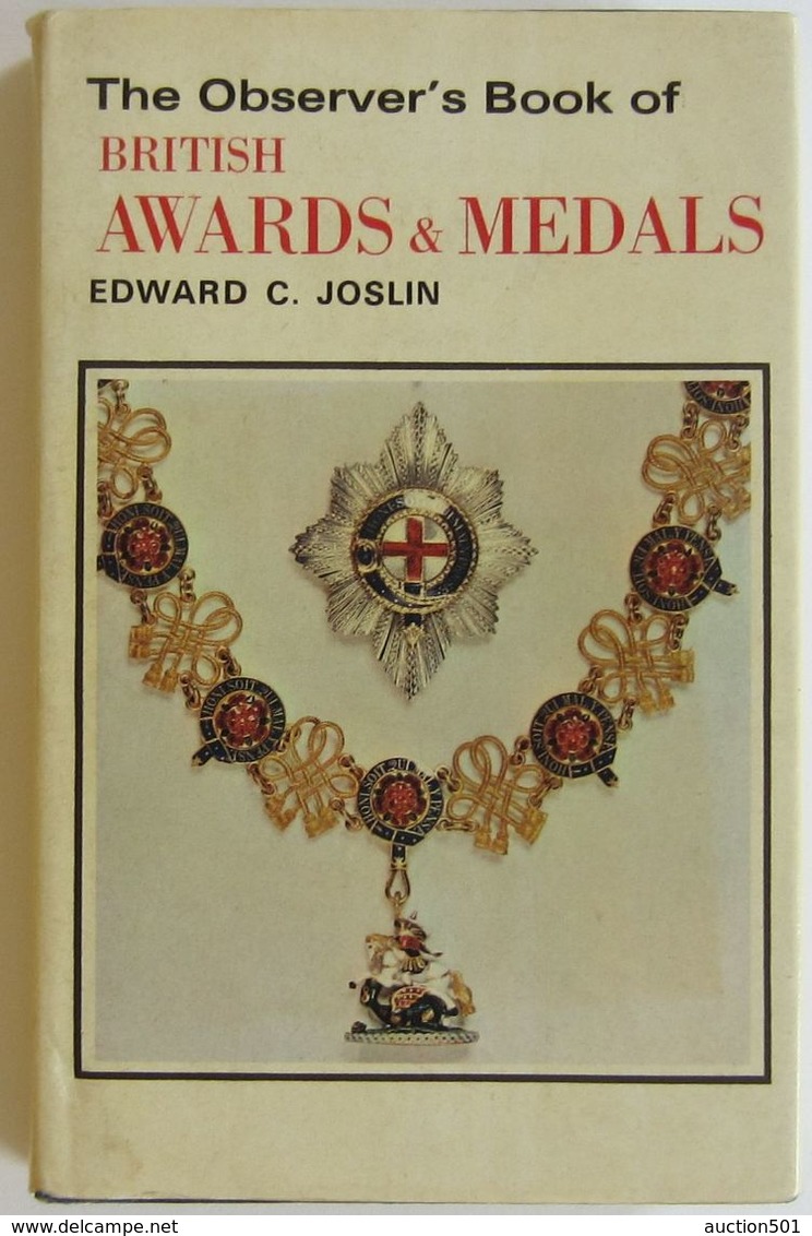 11926 TX  The Observer's Book Of BRITISH AWARDS & MEDALS - EDWARD C. JOSLIN - Livres & Logiciels