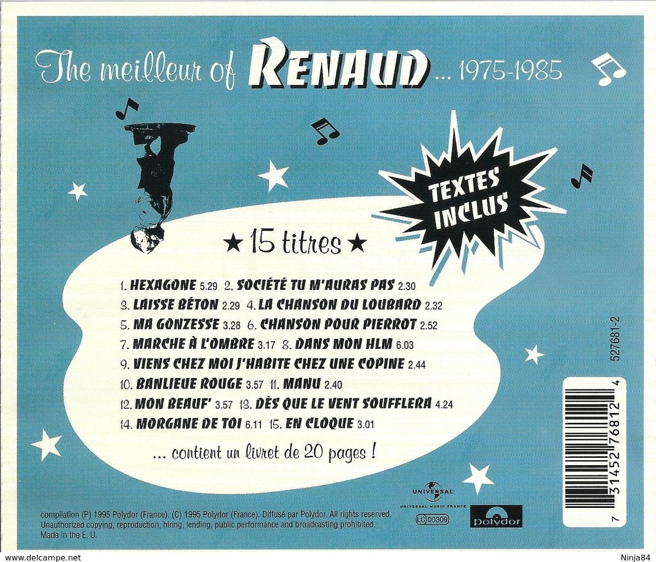 CD  Renaud  "  The Meilleur Of Renaud...75-85  "  Europe - Autres - Musique Française