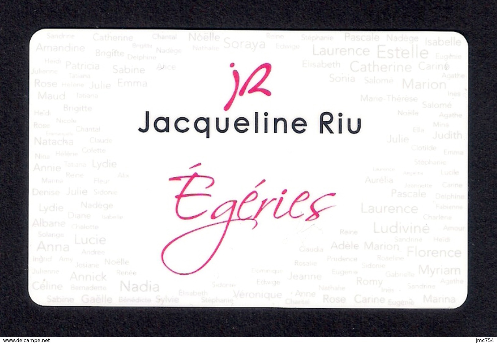 Carte Cadeau.  Gift Card.  Jacqueline RIU.    Egéries. - Gift Cards