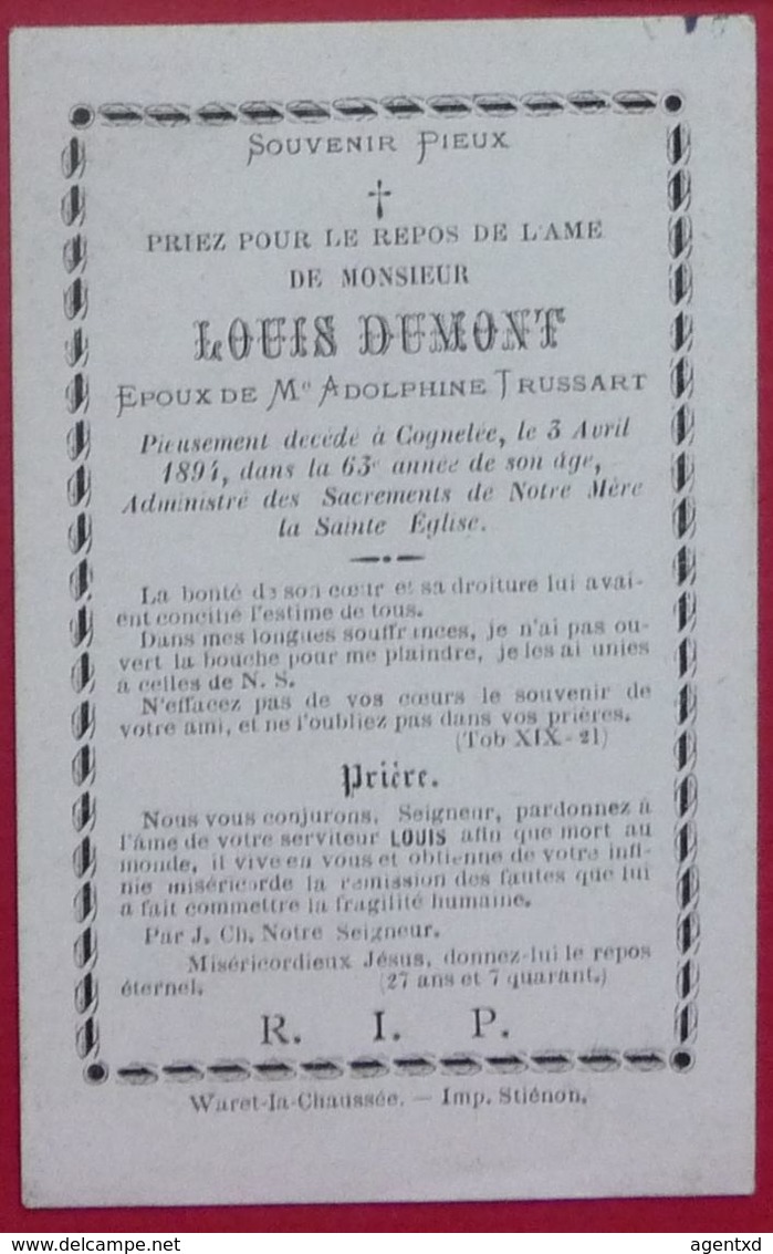 GESVES - HAVELANGE - COGNELEE - 5 FAIRE-PARTS DE DECES DE LA FAMILLE TRUSSART - Décès