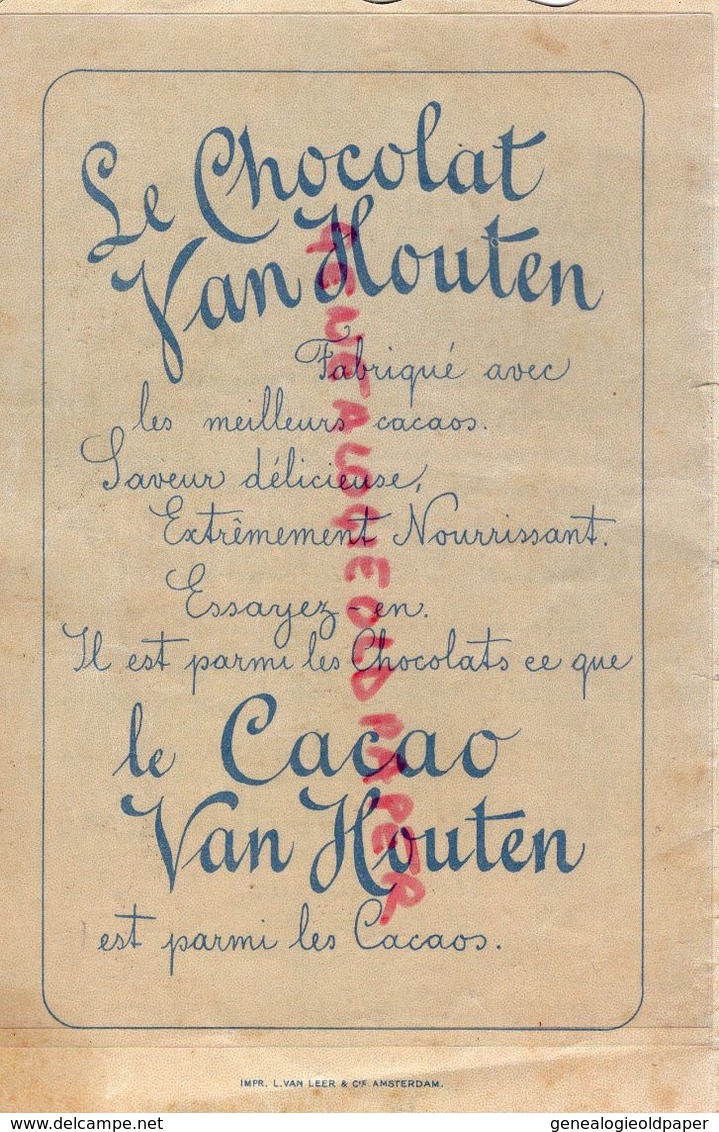 CHOCOLAT CACAO VAN HOUTEN- RARE LIVRET CHROMO BRAVES ENFANTS CONSTANCE JACQUES -IMPRIMERIE L.VAN LEER AMSTERDAM-PAYS BAS - Van Houten