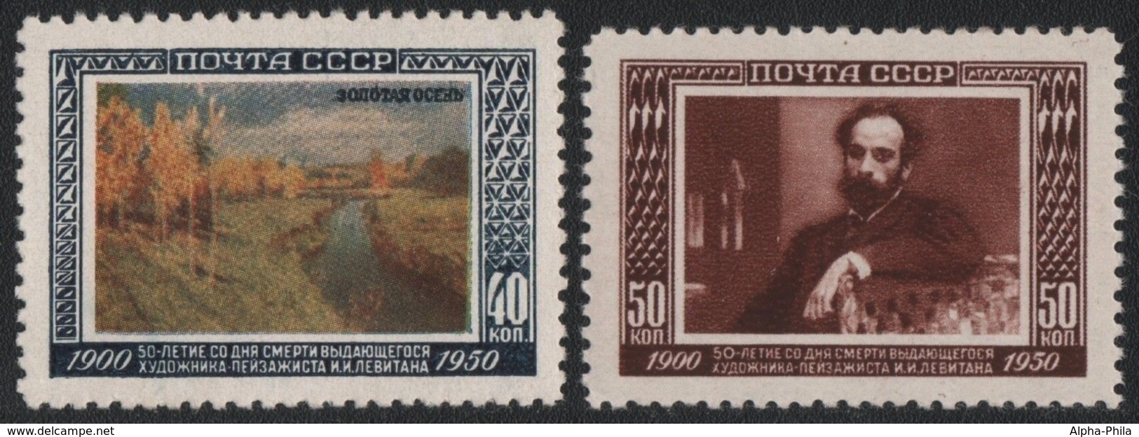 Russia / Sowjetunion 1950 - Mi-Nr. 1525-1526 ** - MNH - Lewitan - Neufs