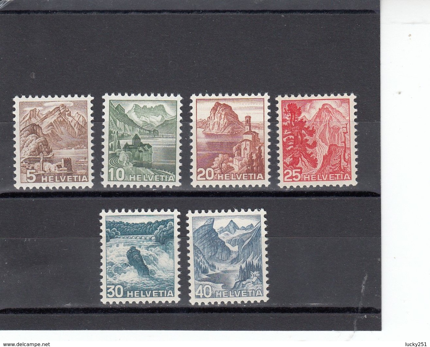 Suisse - Année 1948 - Neuf** - N°YT 461**/66** - Paysages - Neufs