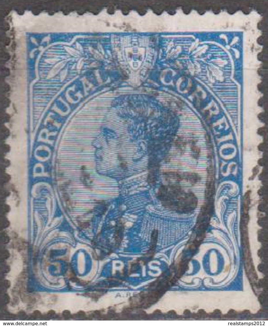 PORTUGAL  - 1910,  D. Manuel II,  50 R.  Papel Esmalte  (o)   MUNDIFIL  Nº 162 - Gebruikt