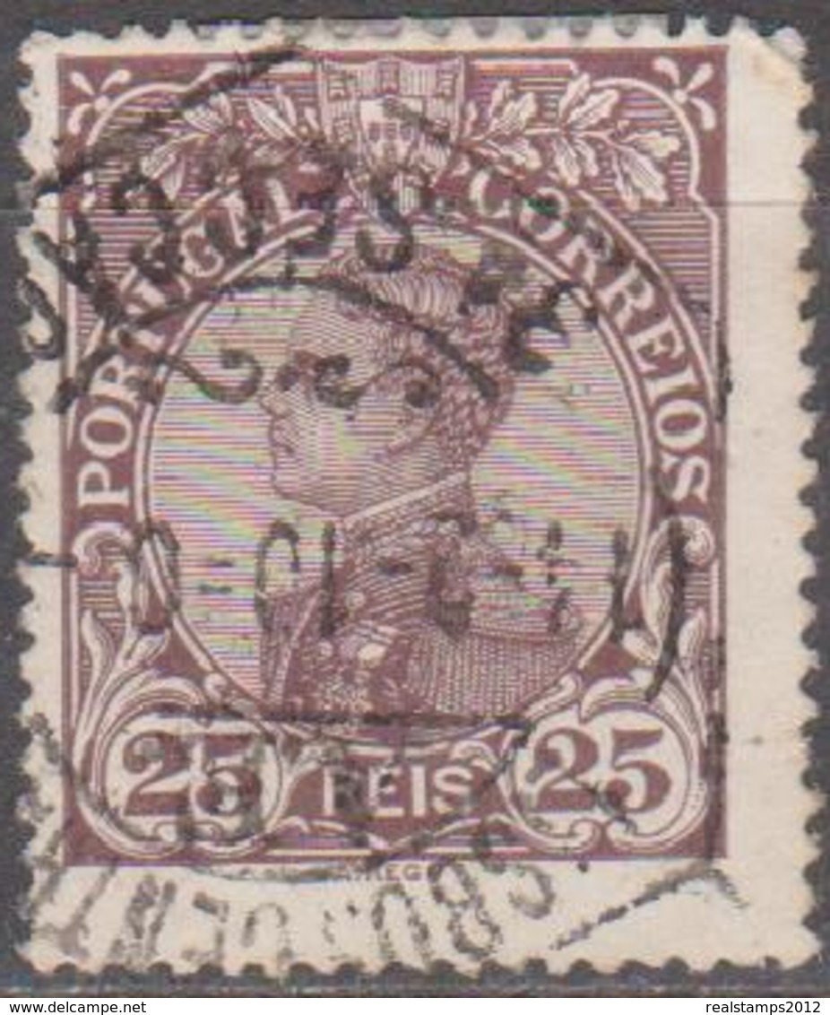 PORTUGAL  - 1910,  D. Manuel II,  25 R.  Papel Esmalte  (o)   MUNDIFIL  Nº 161 - Gebraucht