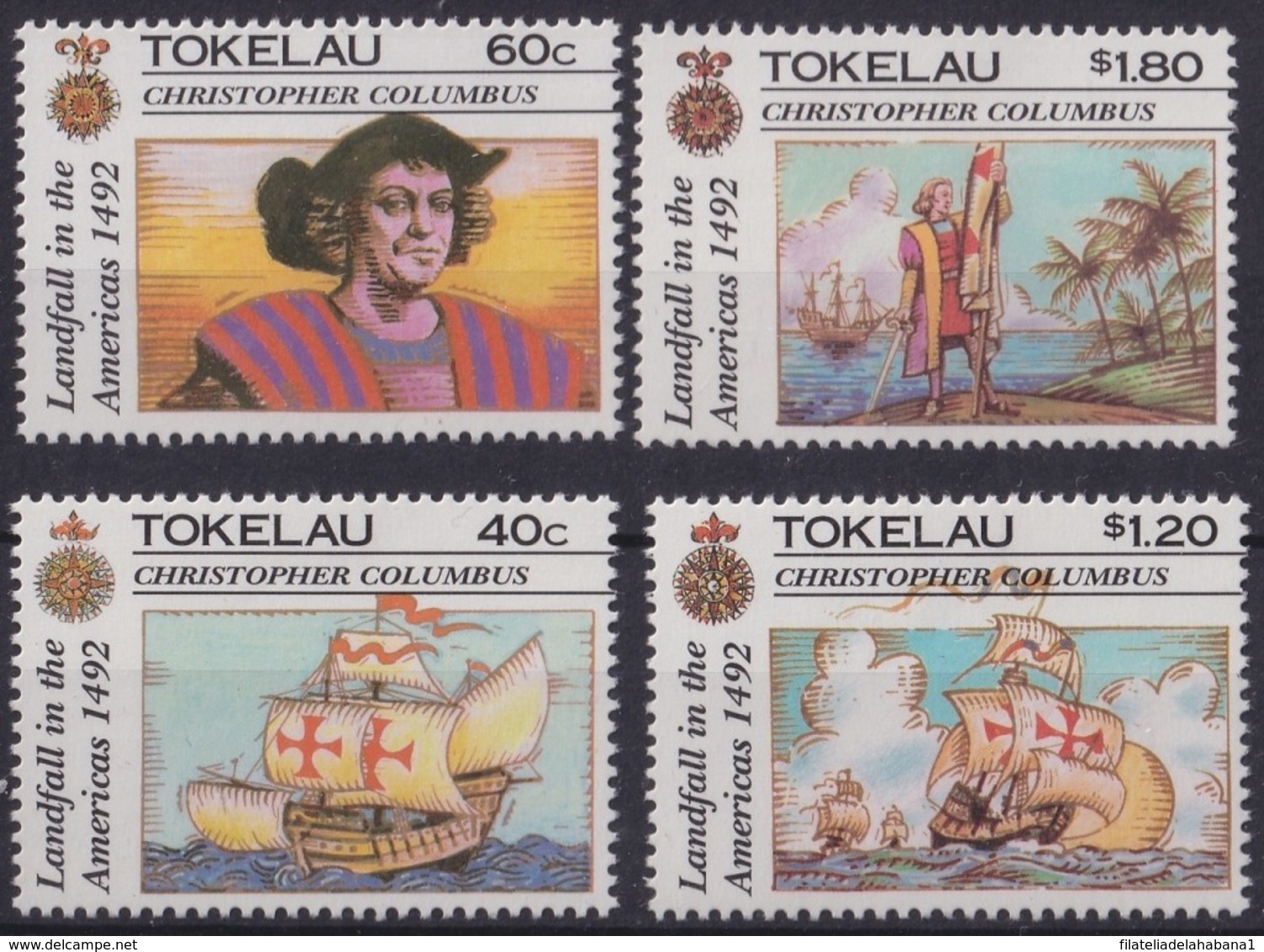 F-EX17970 TOKELAU MNH DISCOVERY OF AMERICA COLUMBUS COLON SHIP - Tokelau