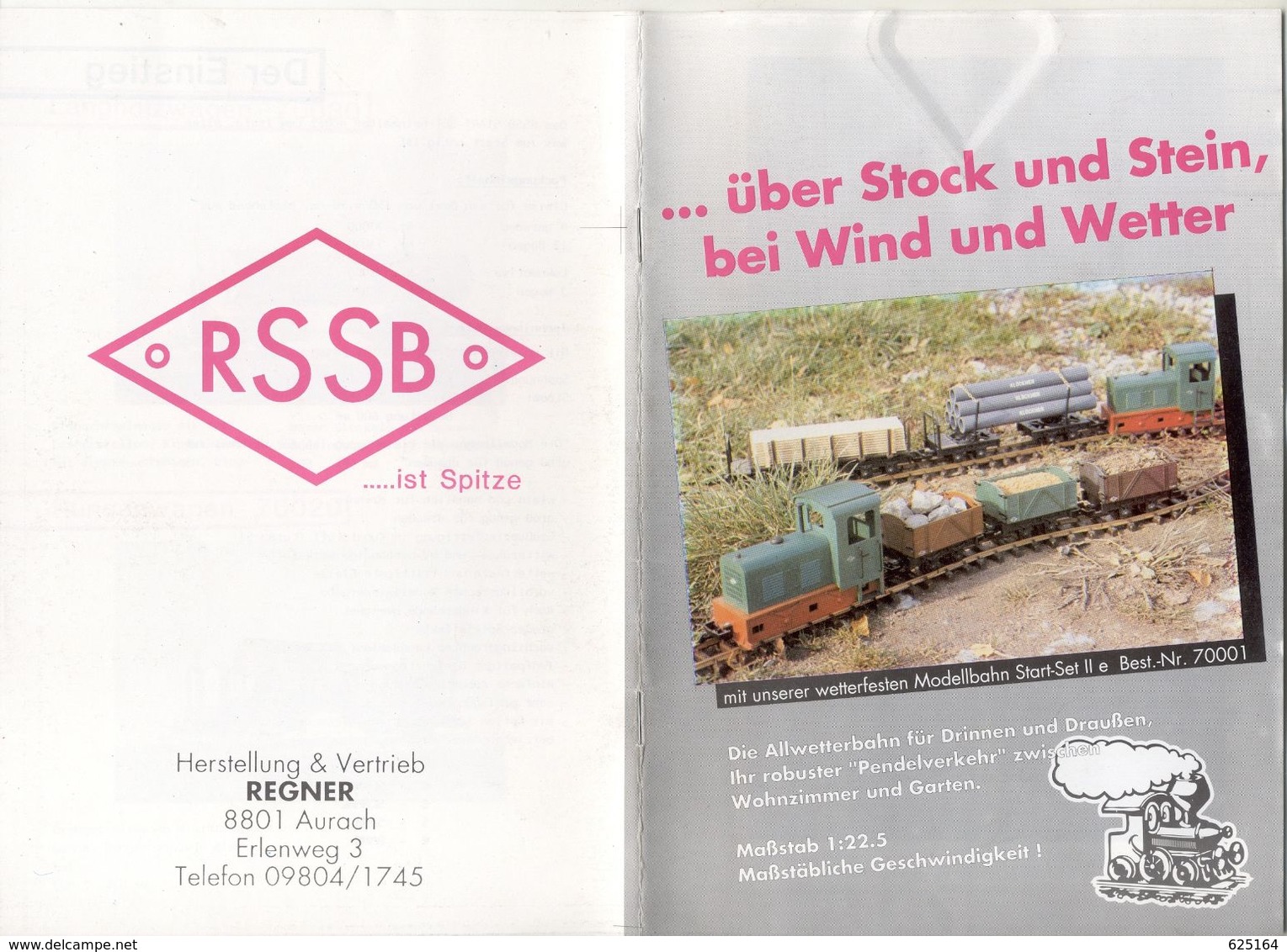 Catalogue REGNER 1990S RSSB Schmal Spur Bahn Baugröße IIe 1:22,5 Spur 30mm - Deutsch