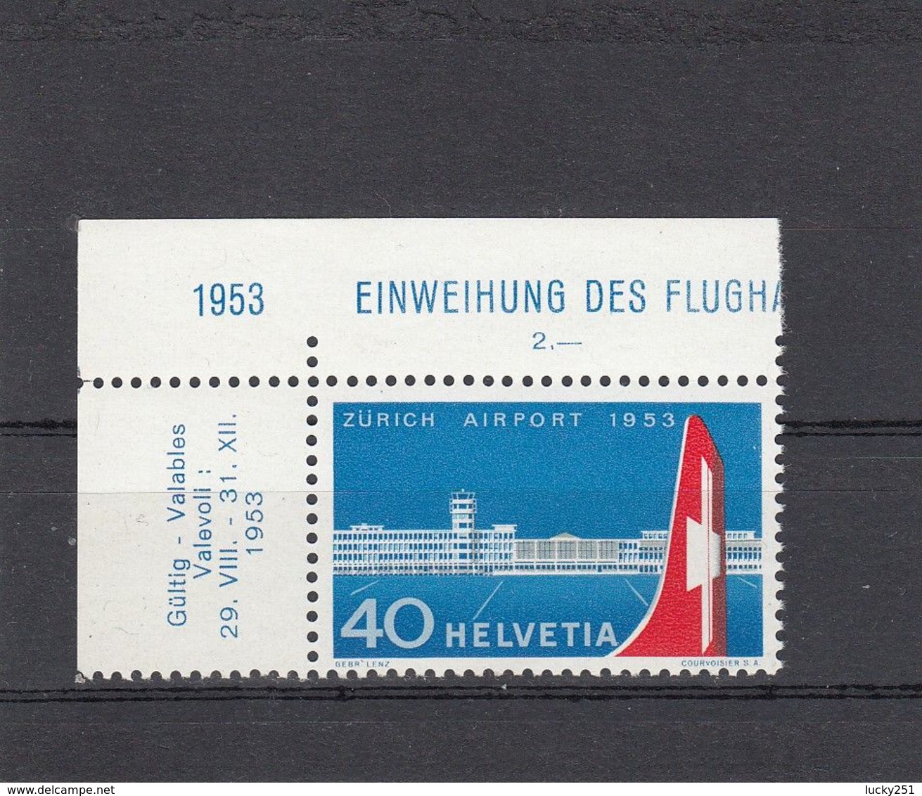 Suisse - Année 1953 - Neuf** - N°YT 536** - Inauguration De L'aéroport De Zurich-Kloten - Ungebraucht