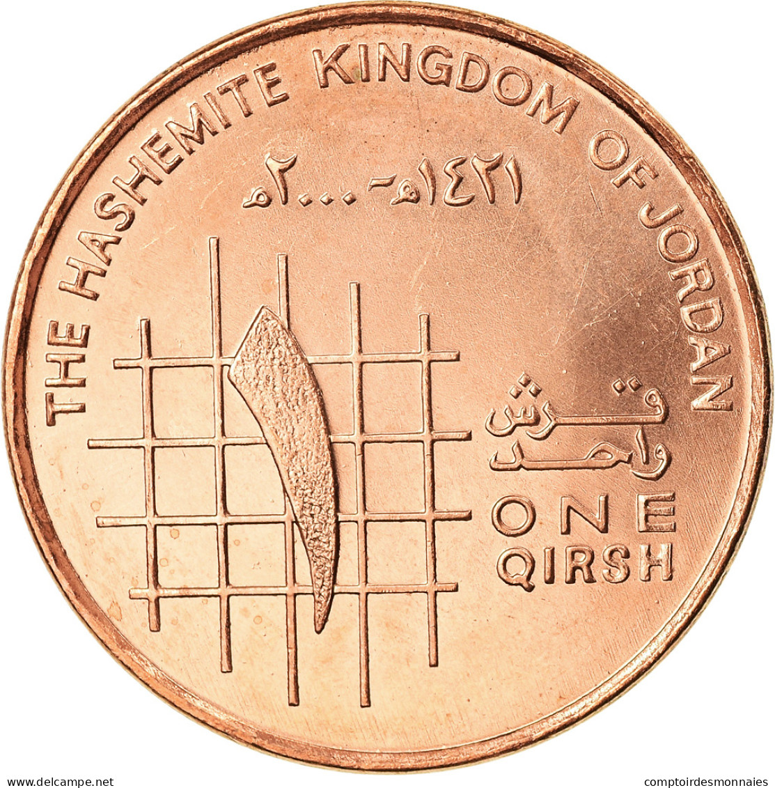 Monnaie, Jordan, Abdullah II, Qirsh, Piastre, 2000, SPL+, Copper Plated Steel - Jordanie