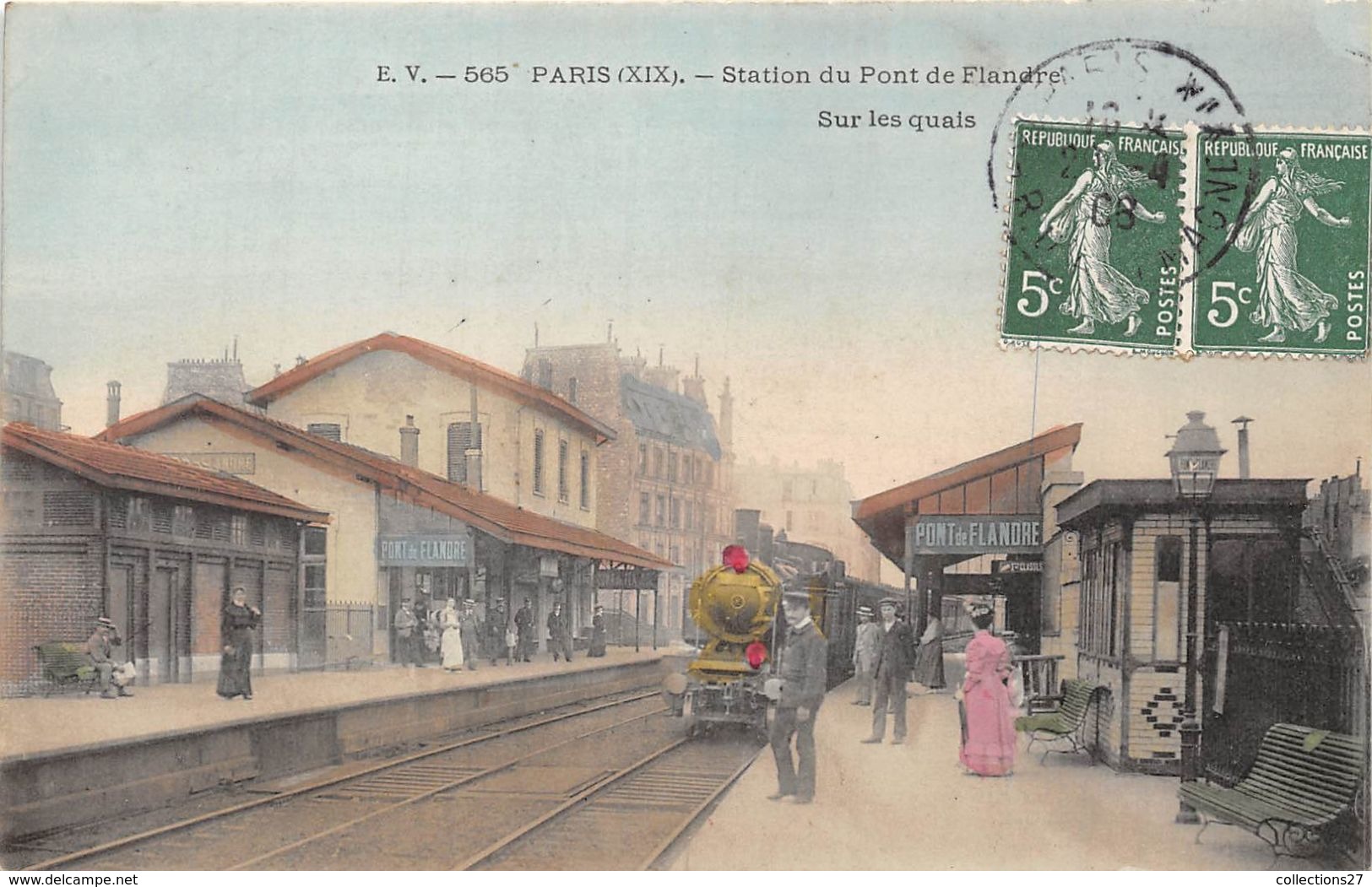 PARIS-75019-STATION DU PONT DE FLANDRE SUR LES QUAIS - Arrondissement: 19