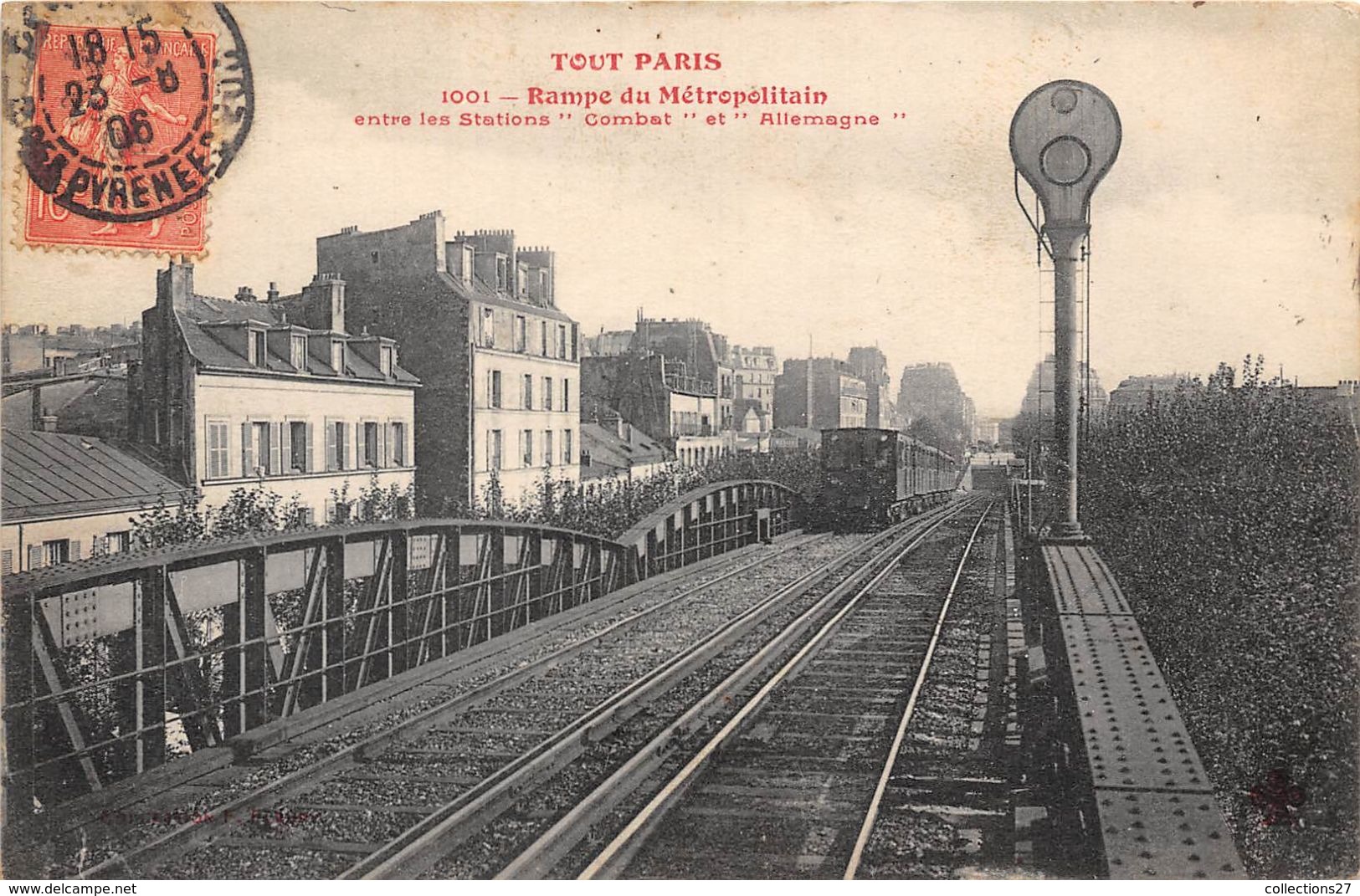 PARIS-75019-TOUT PARIS, RAMPE DU METROPOLITAIN, ENTRE LES STATIONS COMBAT ET ALLEMAGNE - Arrondissement: 19