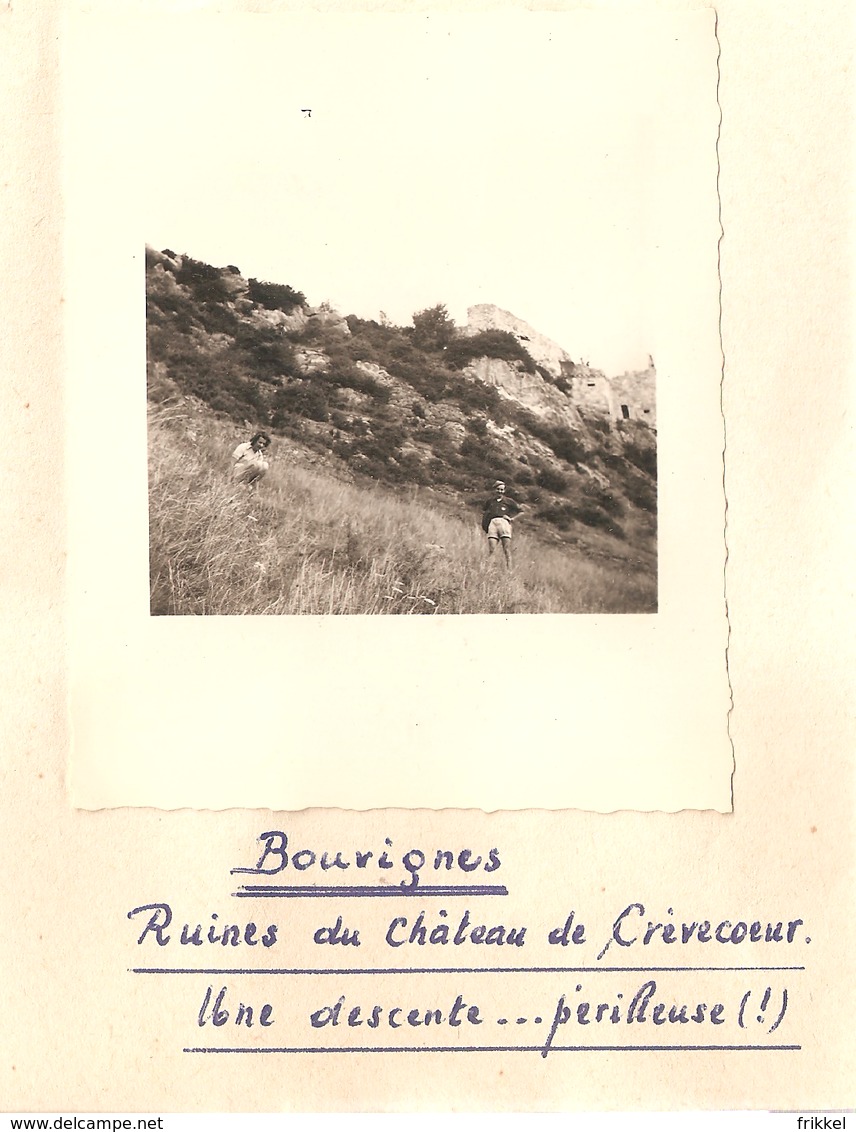 Foto Photo ( 7 X 8 Cm) Bouvignes Ruines Du Château De Crévecoeur  (regio Dinant ) 1950 - Dinant