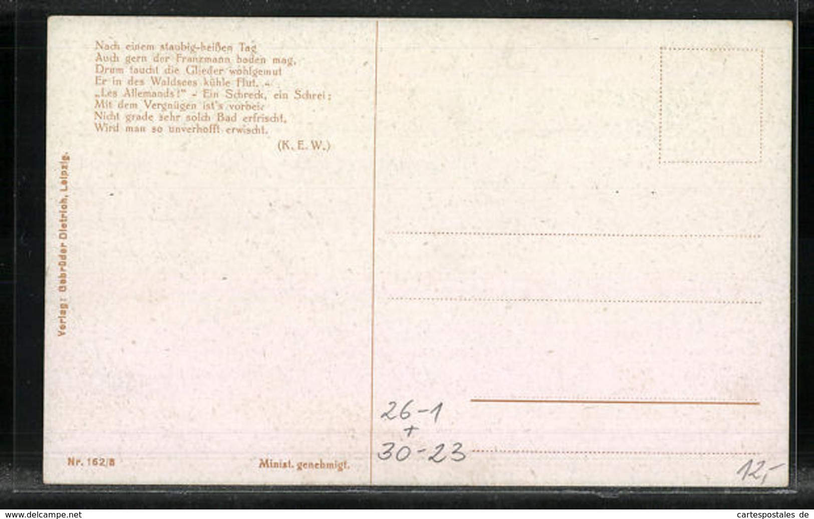 Künstler-AK Arthur Thiele: Erwischt Und Gefangen, Deutsche Soldaten Erwischen Französische Beim Bade - Guerra 1914-18