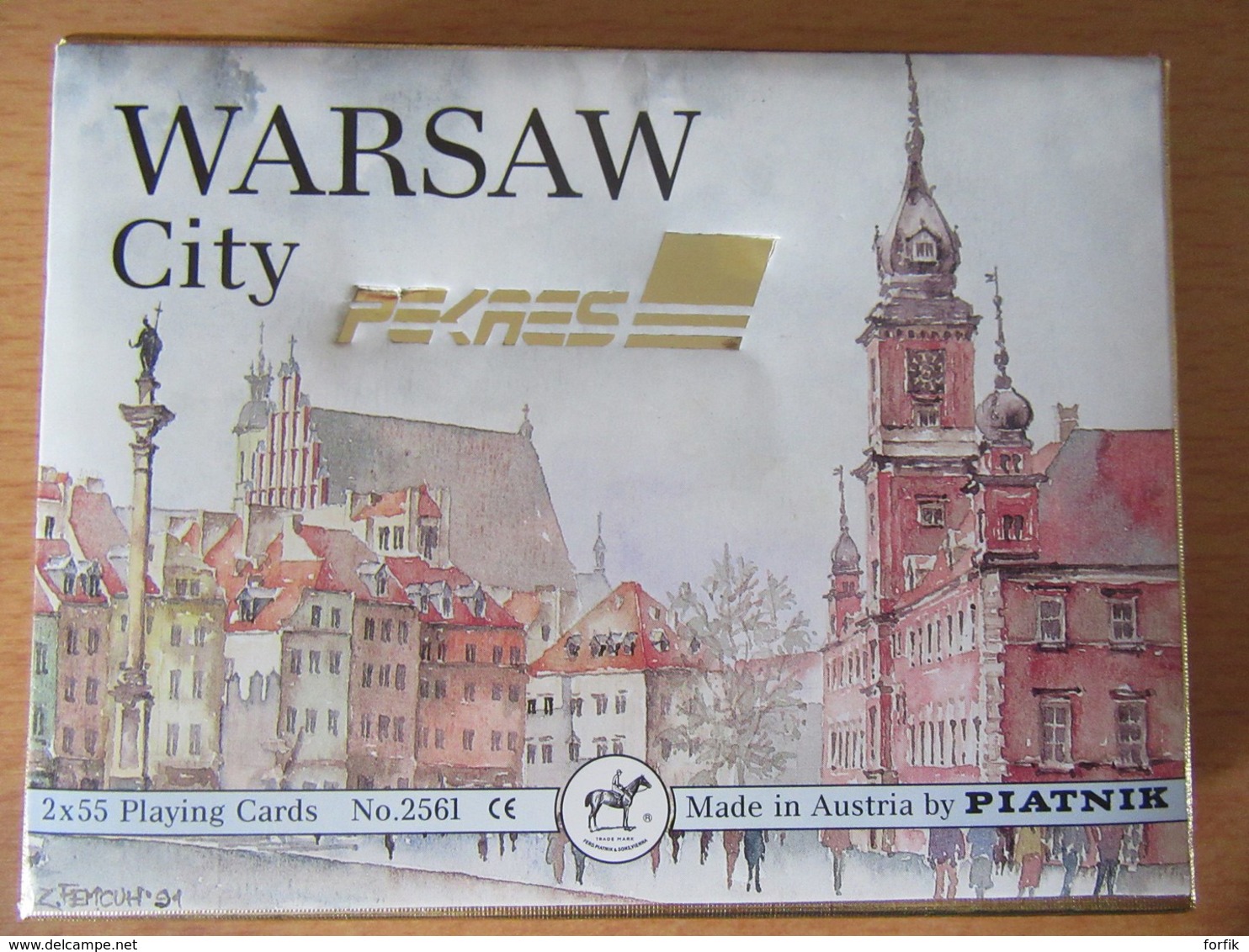 PIATNIK Austria Pour PEKAES - Coffret De 2 Jeux De 54 Cartes - Ville De Varsovie (Warsaw) Pologne - Neufs Sous Blister - 54 Kaarten