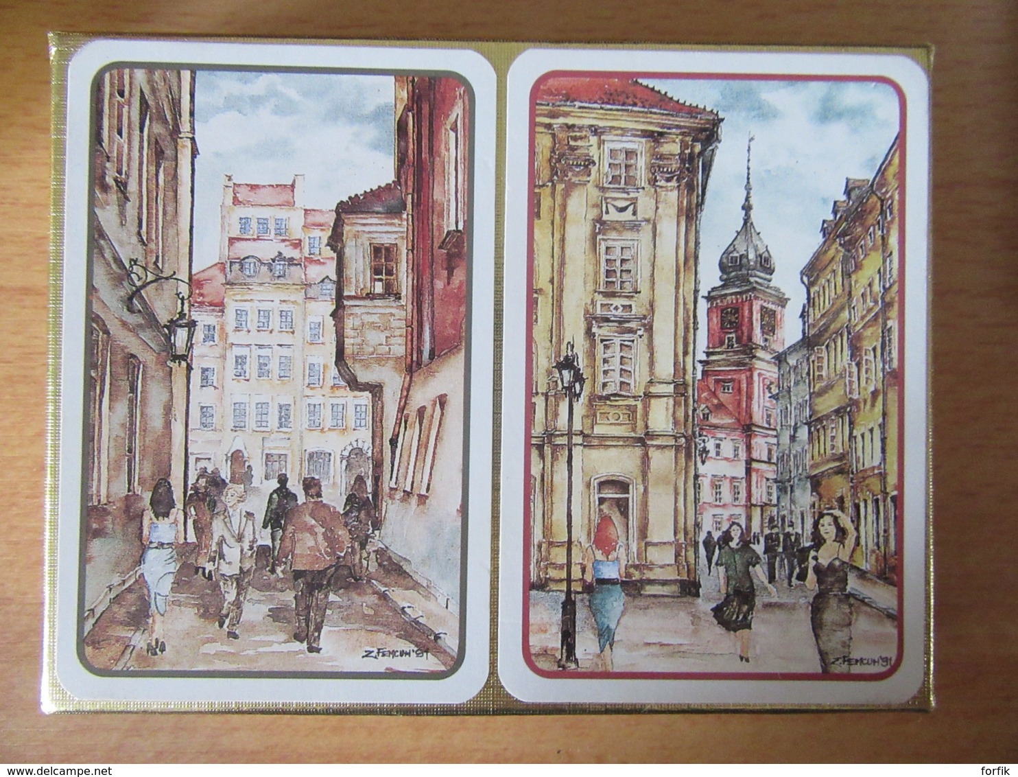 PIATNIK Austria Pour PEKAES - Coffret De 2 Jeux De 54 Cartes - Ville De Varsovie (Warsaw) Pologne - Neufs Sous Blister - 54 Cartas