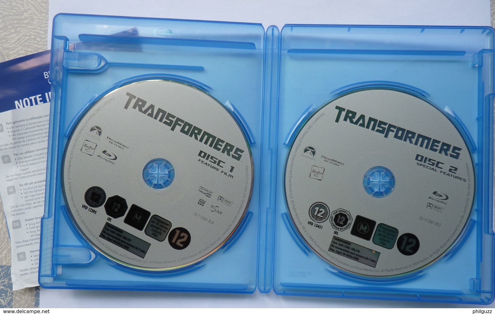 DVD 2 BLU RAY TRANSFORMERS 1 - Ciencia Ficción Y Fantasía