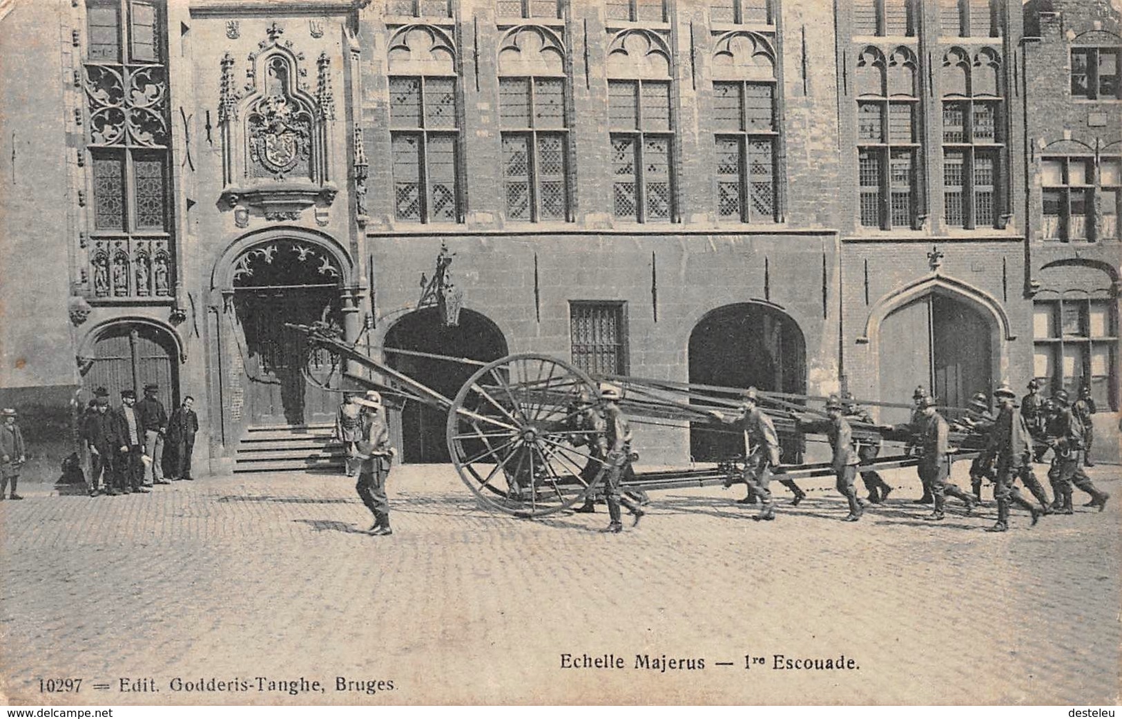 10297 Echelle Majerus 1me Escouade -   Edit Godderis Tanghe -  Pompiers - Bruges - Brugge - Brugge